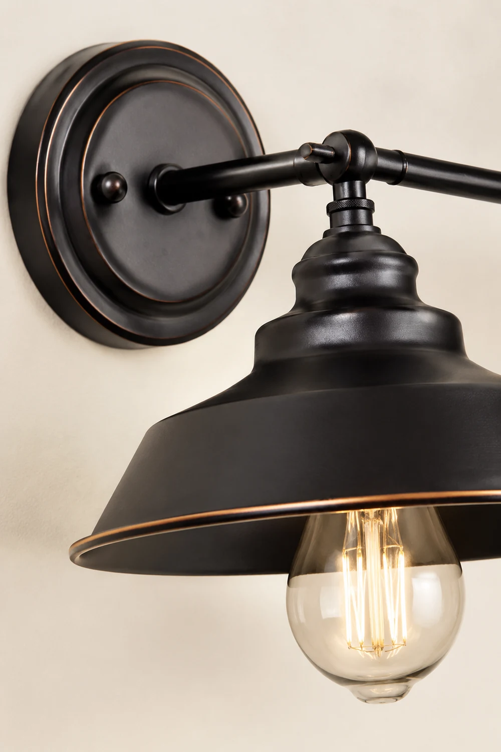 Alessio Retro-Spiegelfront-Wandleuchte, 2/3-flammig, 50/84CM Lang - Lumpaz