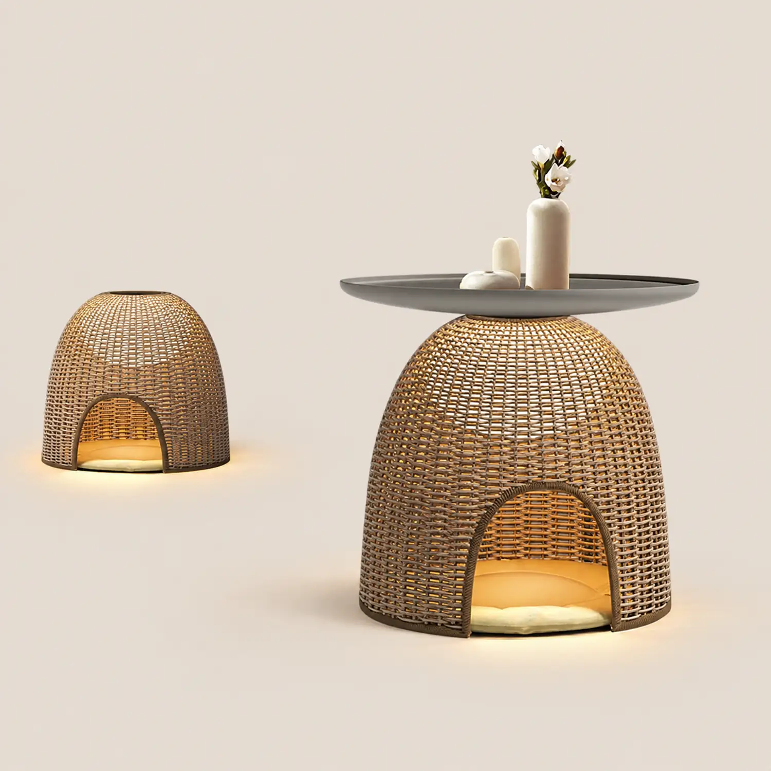 Ritta Außenstehleuchte /mit Tisch, Solar, 40/47CM Lang - Lumpaz
