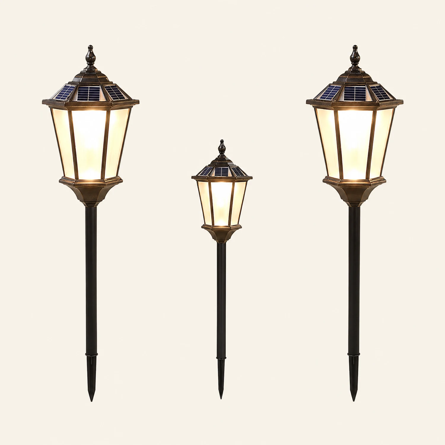 Pena Außen-Pollerleuchte Solarenergie, 80/119CM lang - Lumpaz