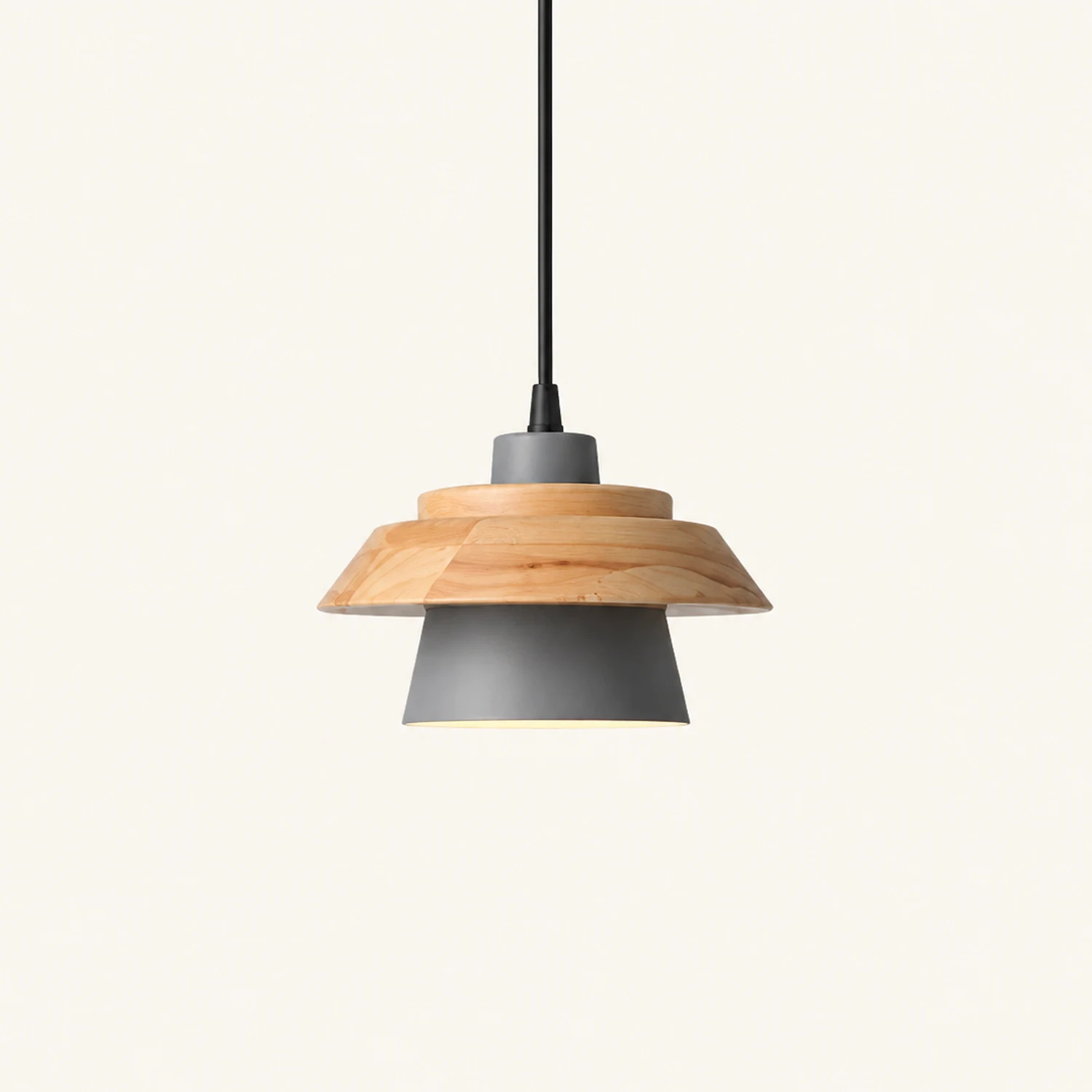 Zaid Pendelleuchte, Stein & Holz, 6 Farben - Lumpaz
