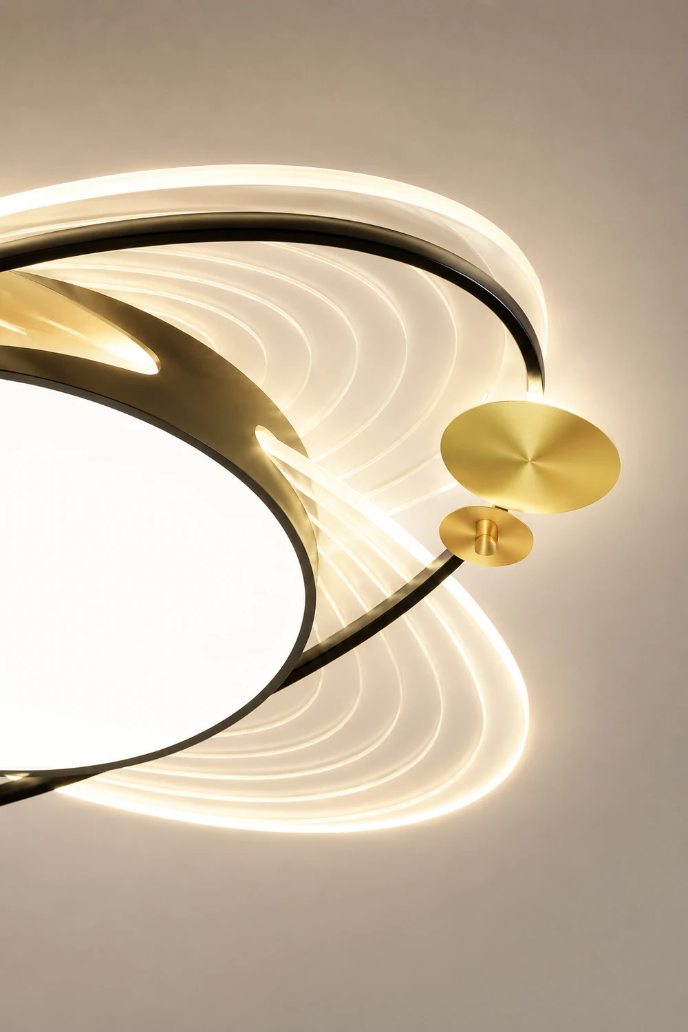 Lacey Modern LED Deckenleuchte Kreis-Design für Wohnzimmer Schlafzimmer, ∅58CM - Lumpaz