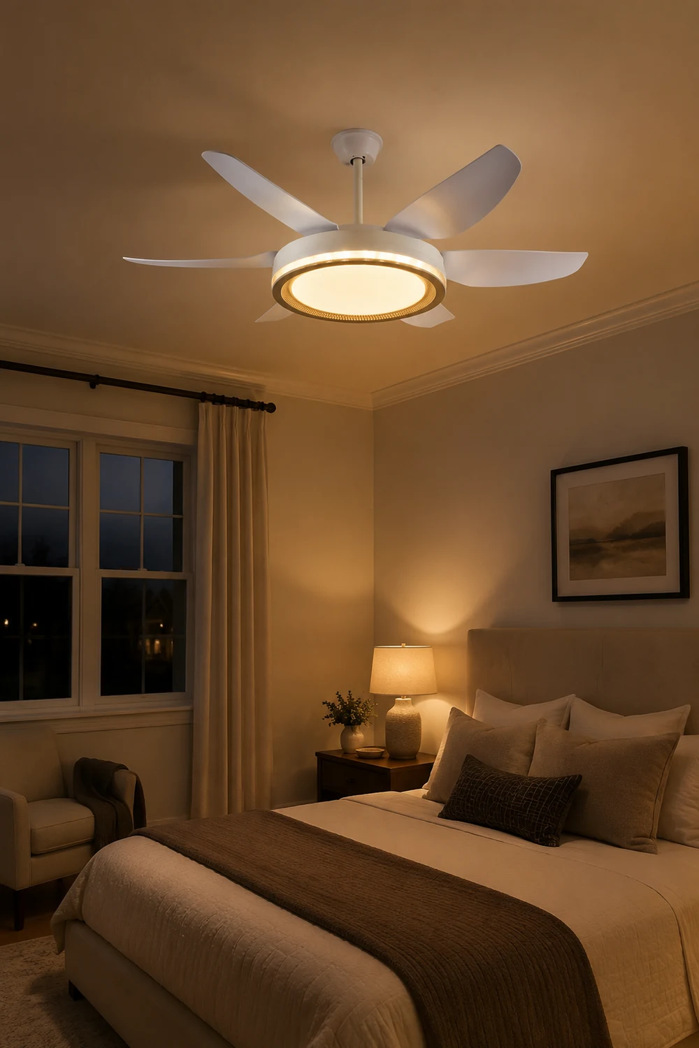 Haydn 6-Blatt-Deckenventilator mit Beleuchtung Grundlegend, ∅130CM - Lumpaz