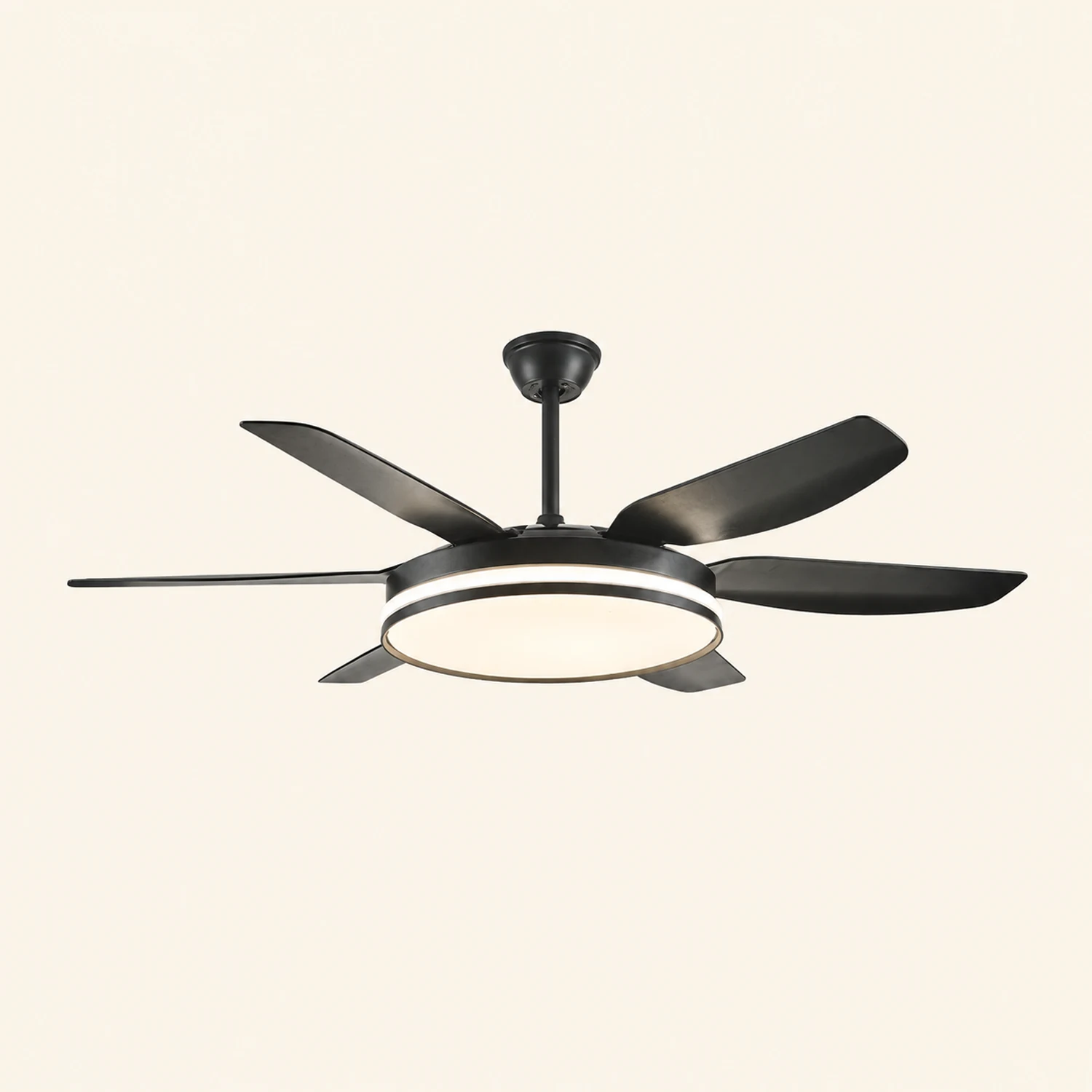 Haydn 6-Blatt-Deckenventilator mit Beleuchtung, 3 Farben, ∅130CM - Lumpaz