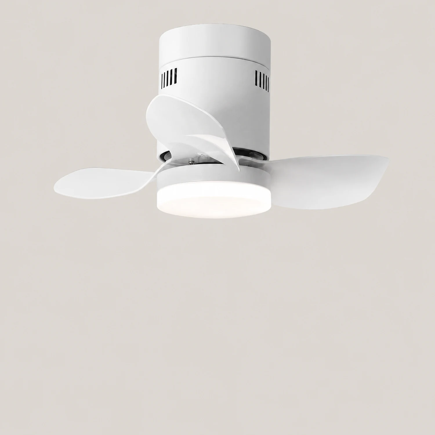 Walters 3-Blatt Weiße Deckenventilator mit Beleuchtung, 2 Farben, ∅60CM - Lumpaz