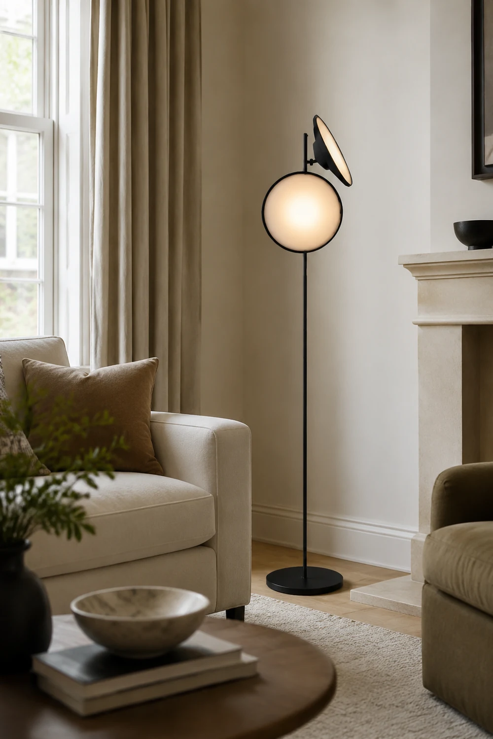 Salgado Trompete Stehlampe, Metall, 2-flammig, 165CM Lang - Lumpaz