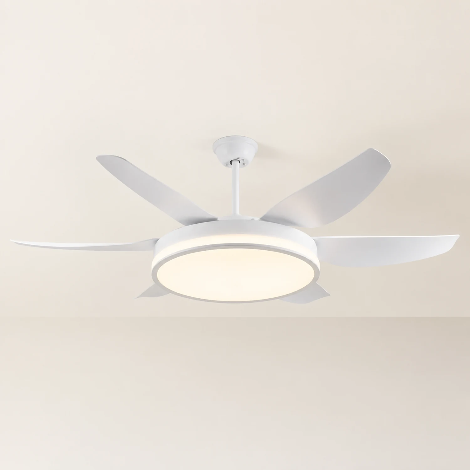 Haydn 6-Blatt-Deckenventilator mit Beleuchtung, 3 Farben, ∅130CM - Lumpaz