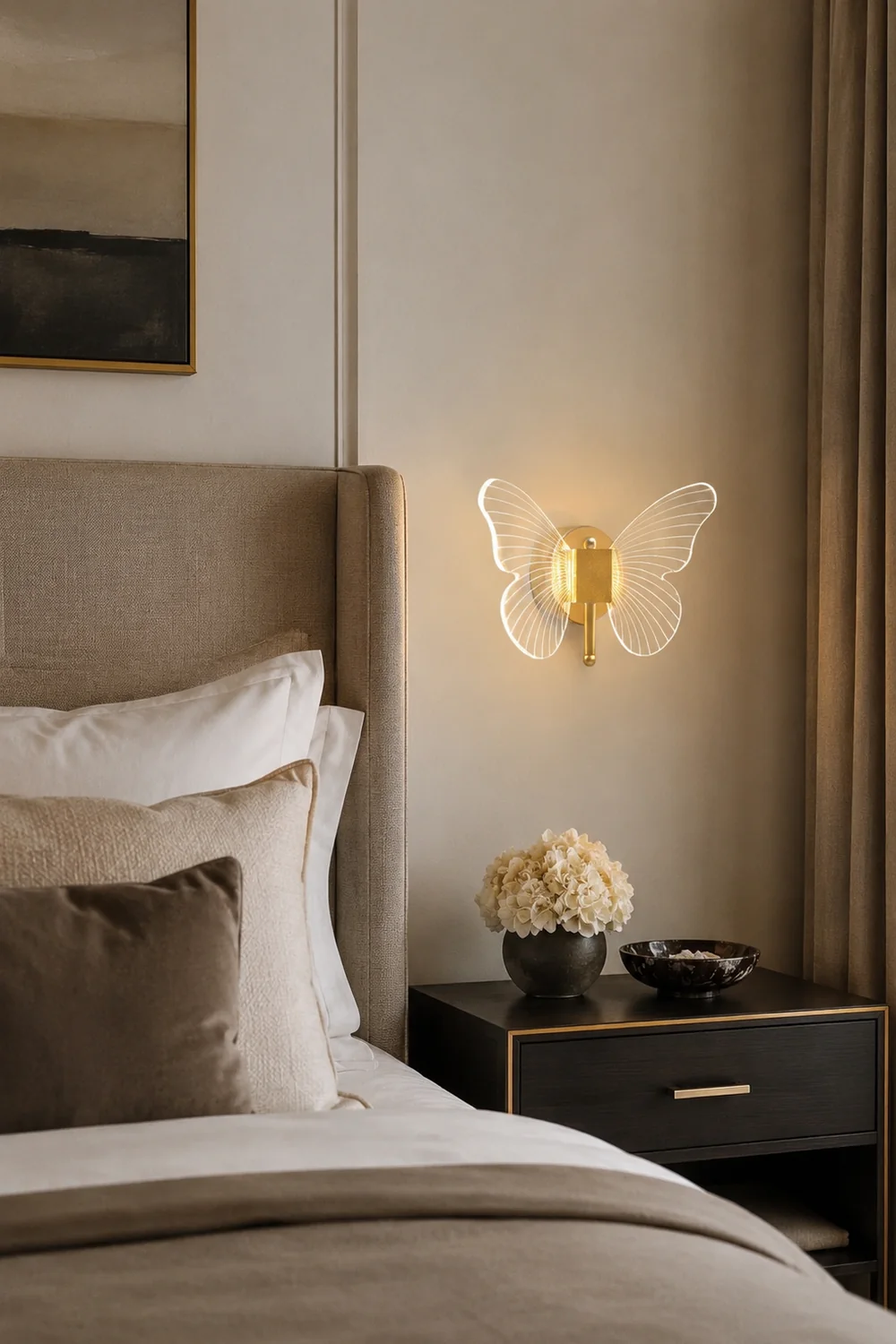 Kady Schmetterling Goldene Vanity Wandleuchte, 25CM Lang - Lumpaz