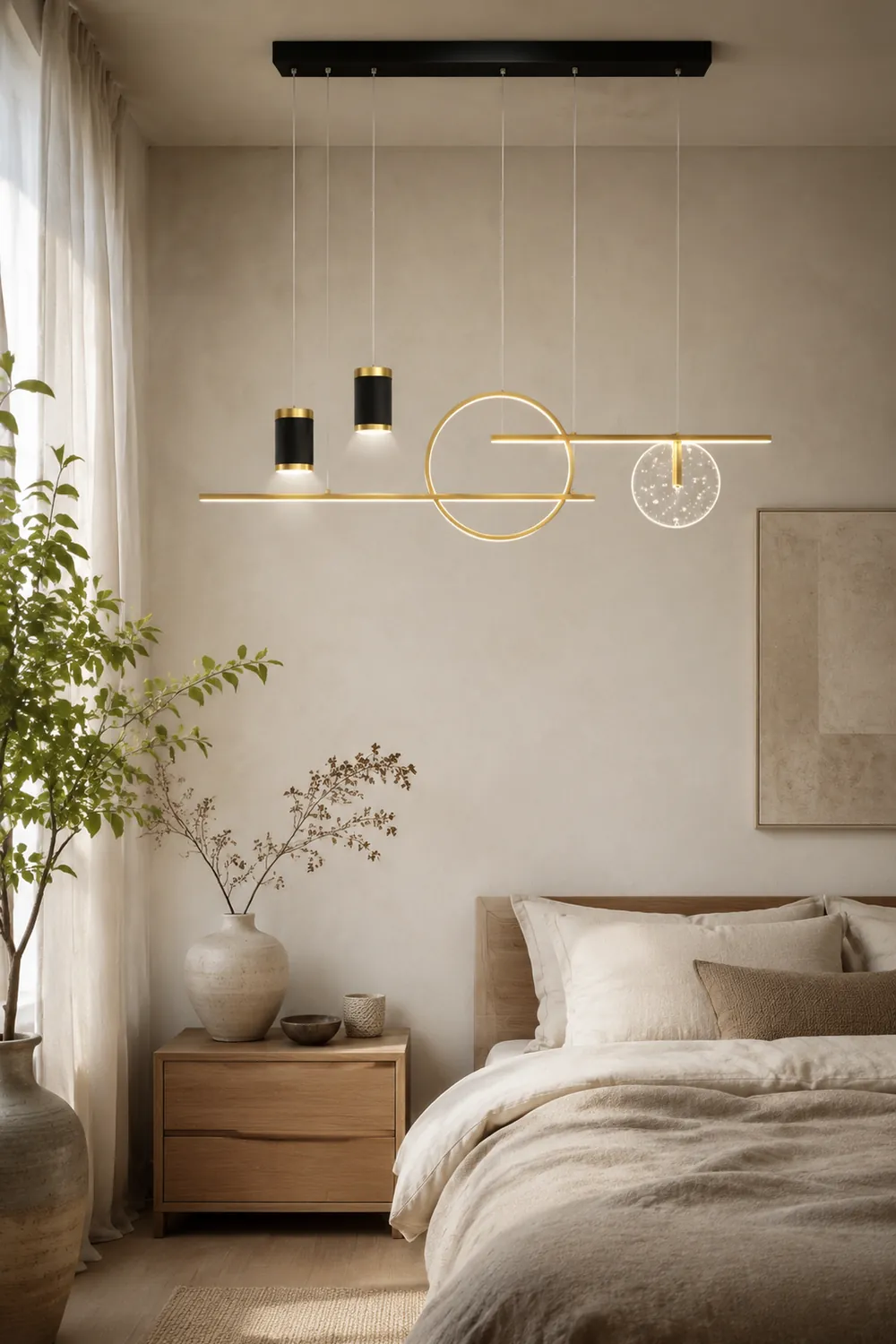Madina Modern Pendelleuchte Line für Esszimmer,100CM Lang - Lumpaz