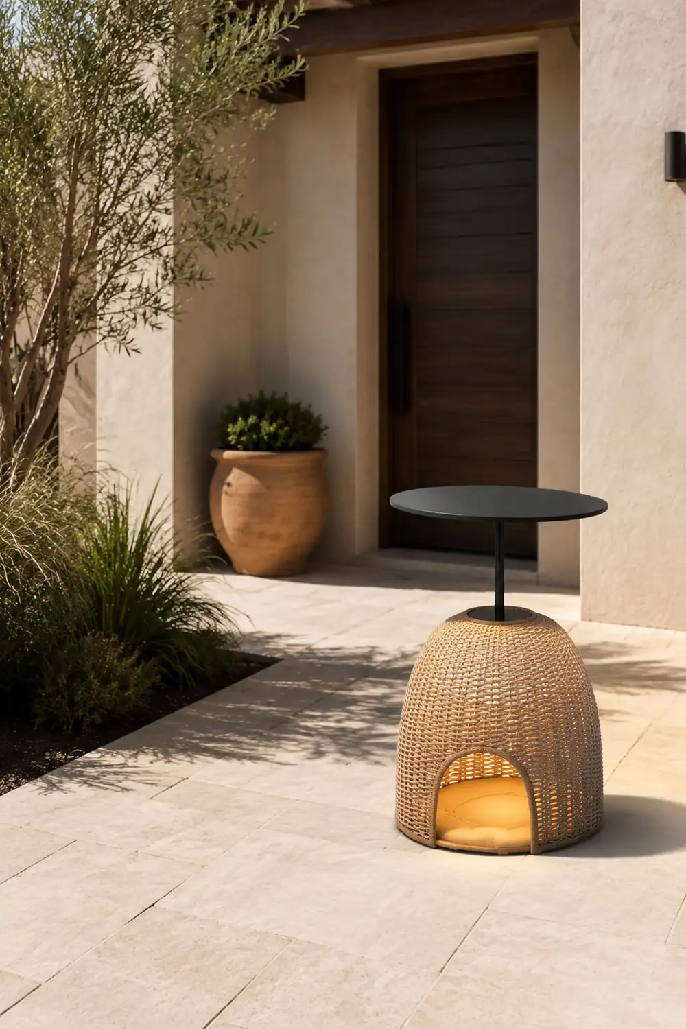 Ritta Außenstehleuchte /mit Tisch, Solar, 40/47CM Lang - Lumpaz
