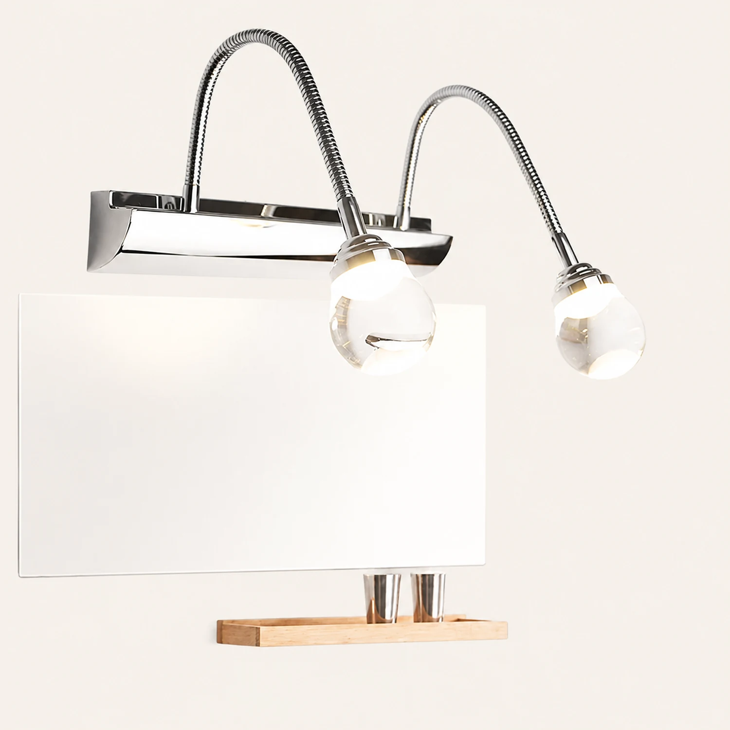 Leigh Flexible Spiegelfront Waschtisch-Wandleuchte, 2/3-flammig 20/46CM Lang - Lumpaz