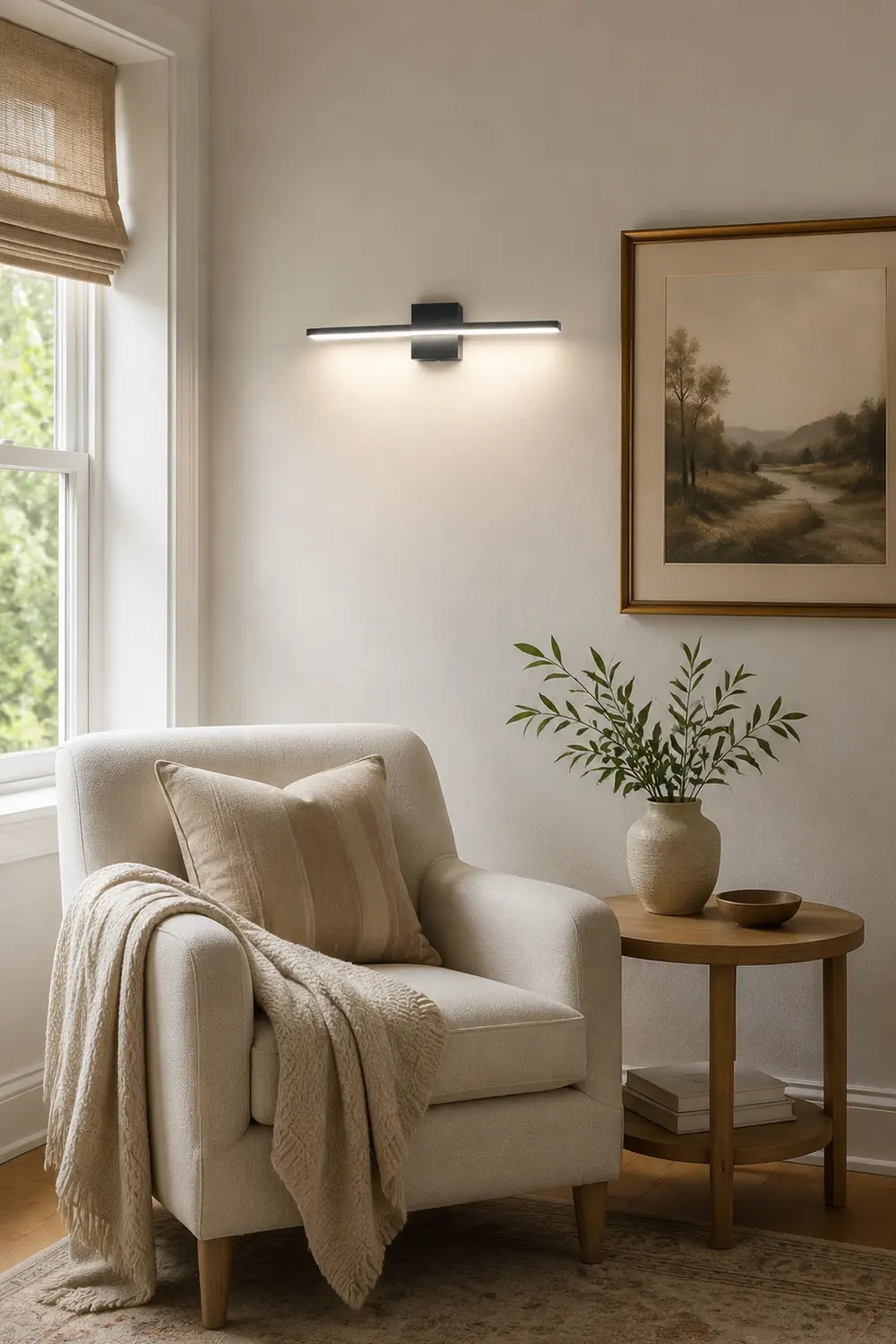 Edge Spiegelfront Waschtisch-Wandleuchte, Quadratisch & Linear, Metall, 40CM Lang - Lumpaz