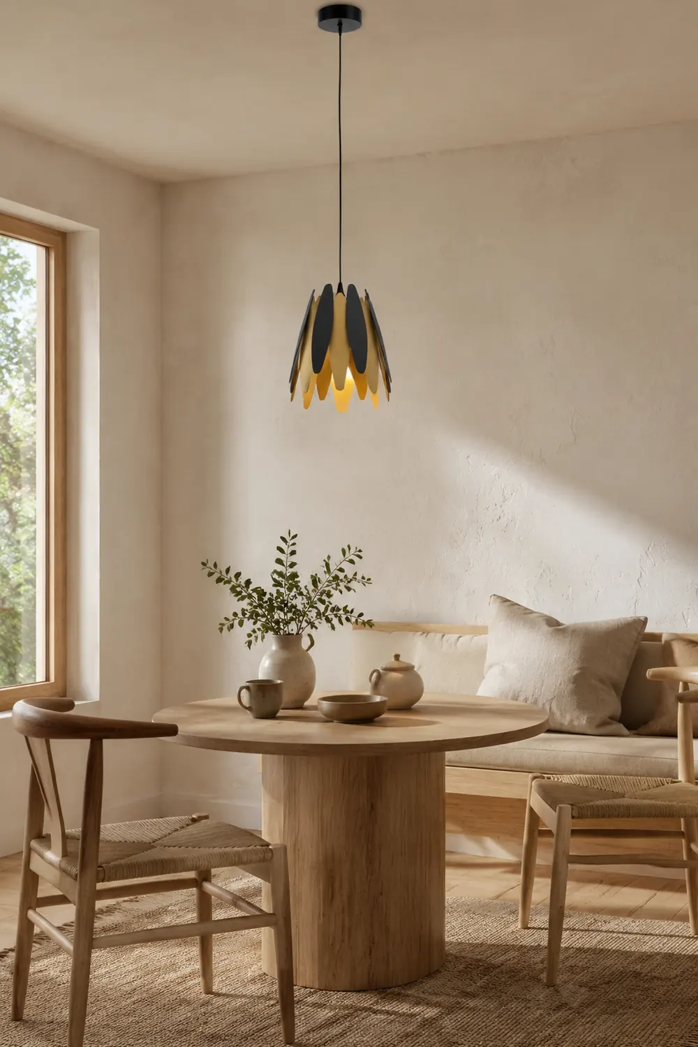 Nazifa Schwarz & Gold Cluster Pendelleuchte, 1/4-flammig - Lumpaz