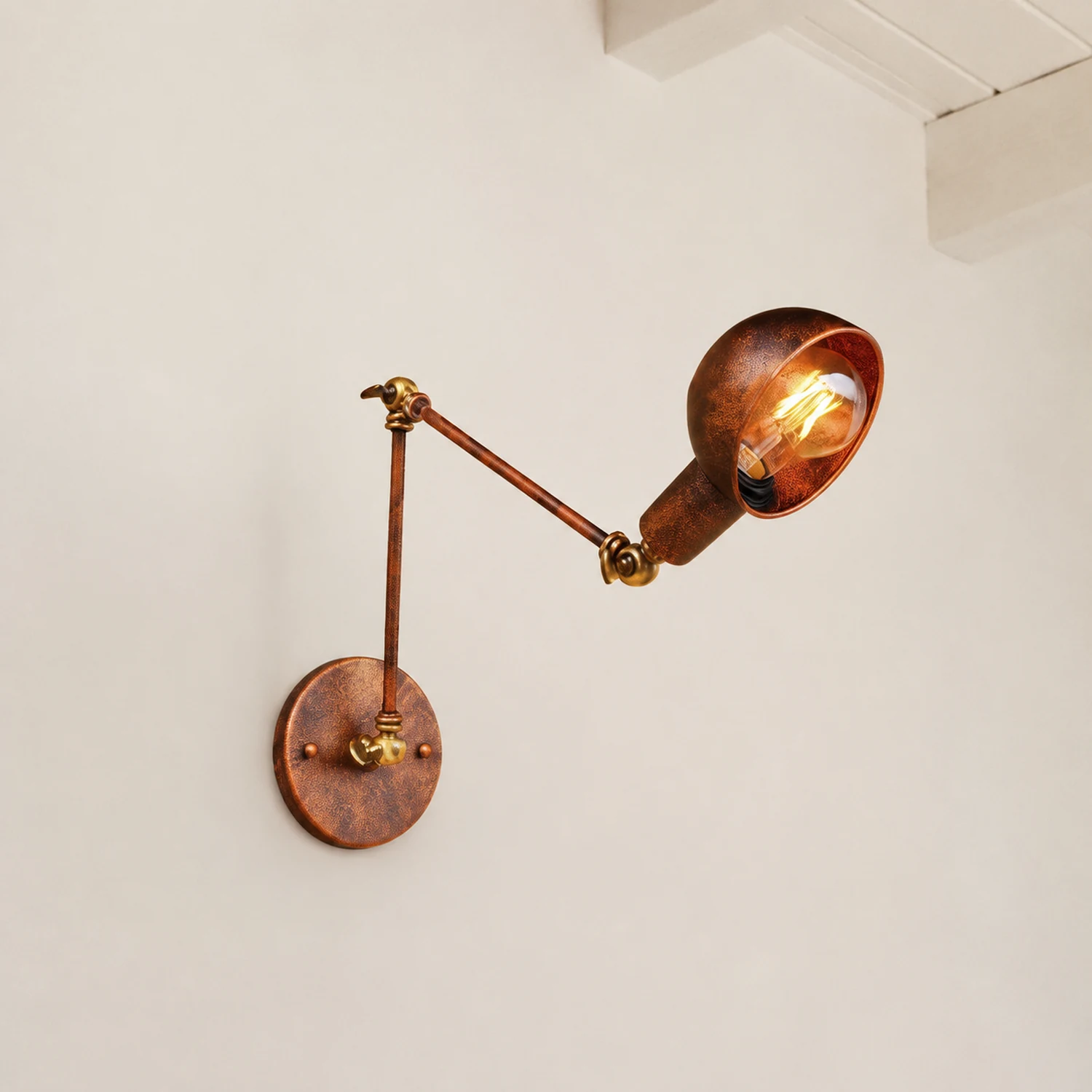 Brady Rust Verstellbare Wandleuchte, 20/30CM Lang - Lumpaz