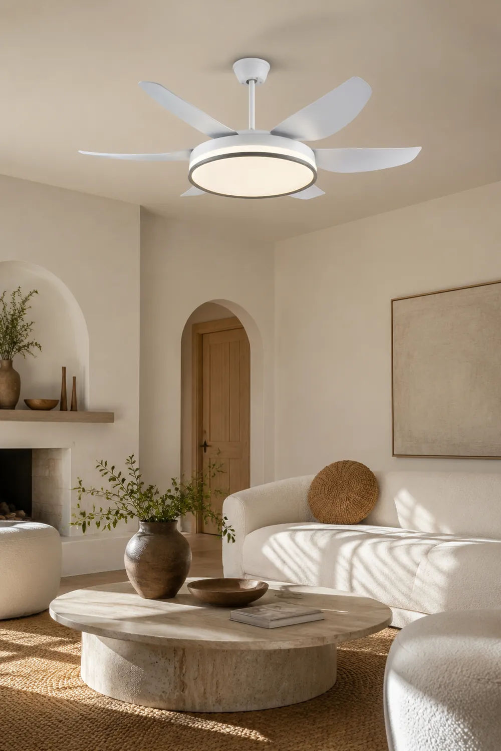 Haydn 6-Blatt-Deckenventilator mit Beleuchtung, 3 Farben, ∅130CM - Lumpaz