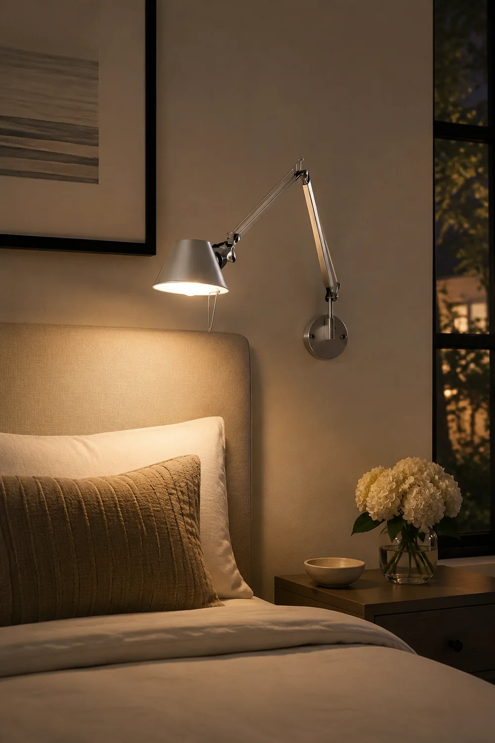 Brady Silber Verstellbare Wandleuchte, Metall, 50CM Lang - Lumpaz