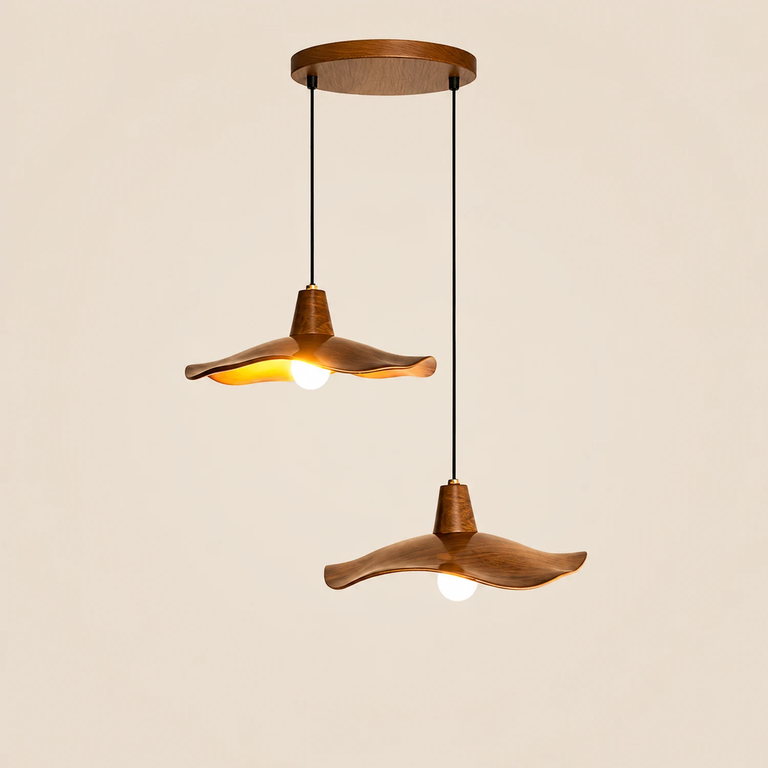 Carins Pendelleuchte Welle, 1/2/3-flammig, ∅28/38CM - Lumpaz