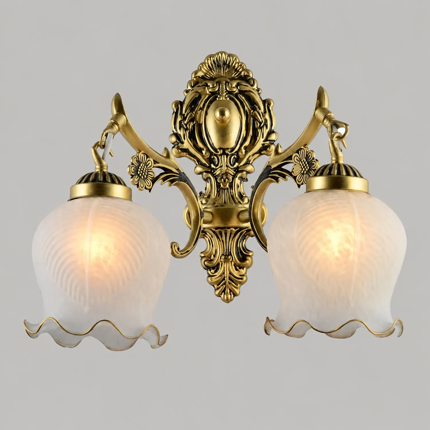 Félicie Waschtisch-Wandleuchte, Metall & Glas, 1/2-flammig, 2 Farben, 14/41CM Lang - Lumpaz