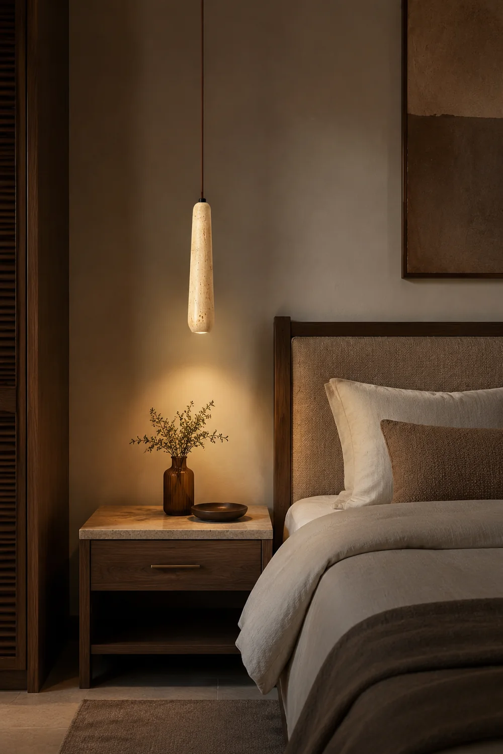 Ozawa Pendelleuchte, Cluster, Holz & Stein, 1/2/3-flammig - Lumpaz