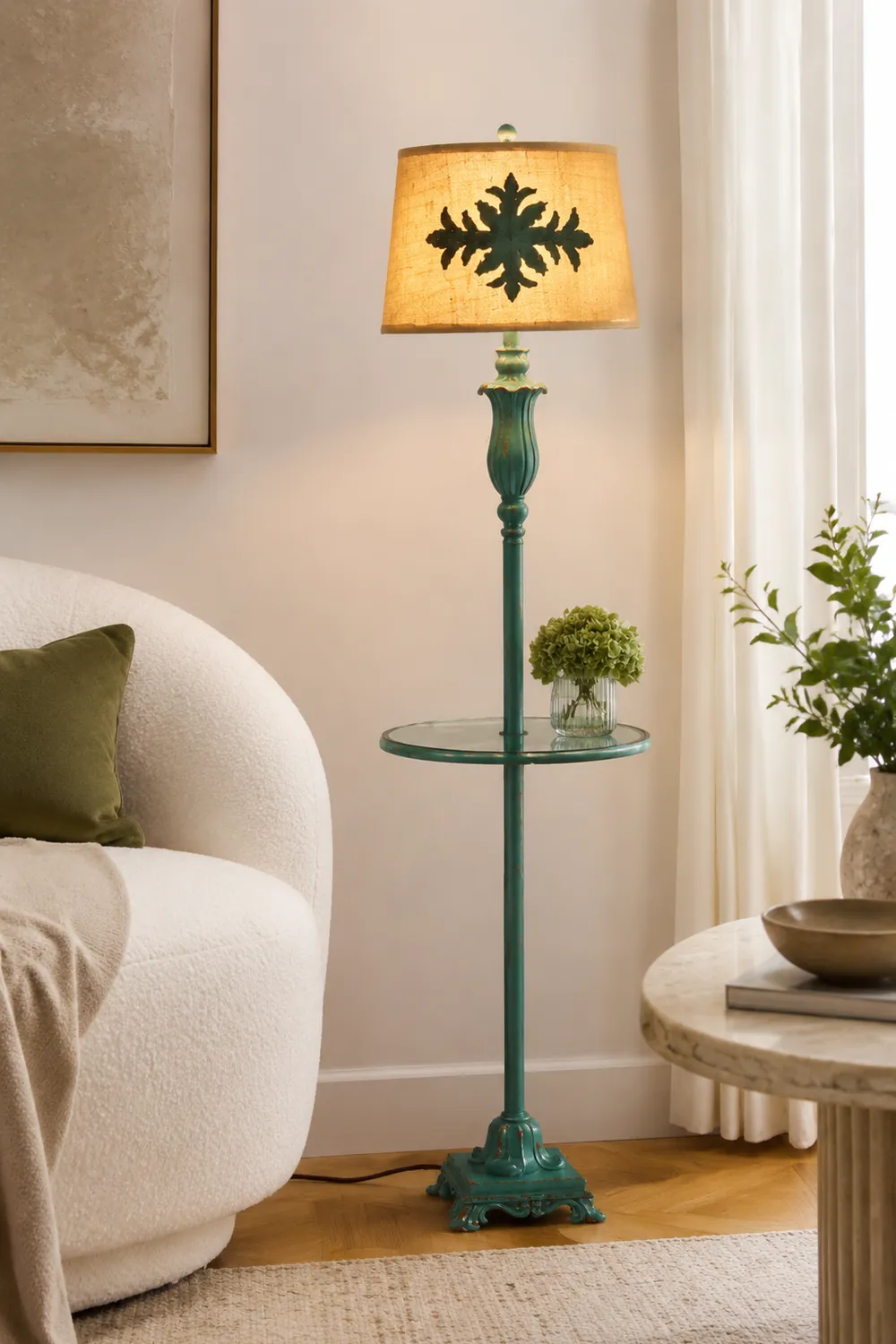 Eryn Vintage Grüne Stehlampe, 2 Stile - Lumpaz