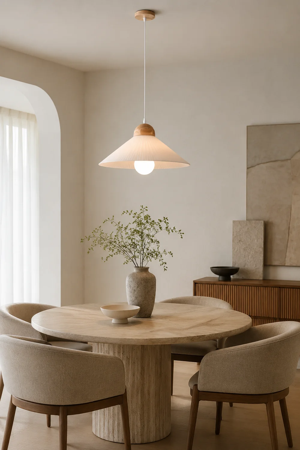 Ozaw Pendelleuchte Plissiert, ∅44CM - Lumpaz