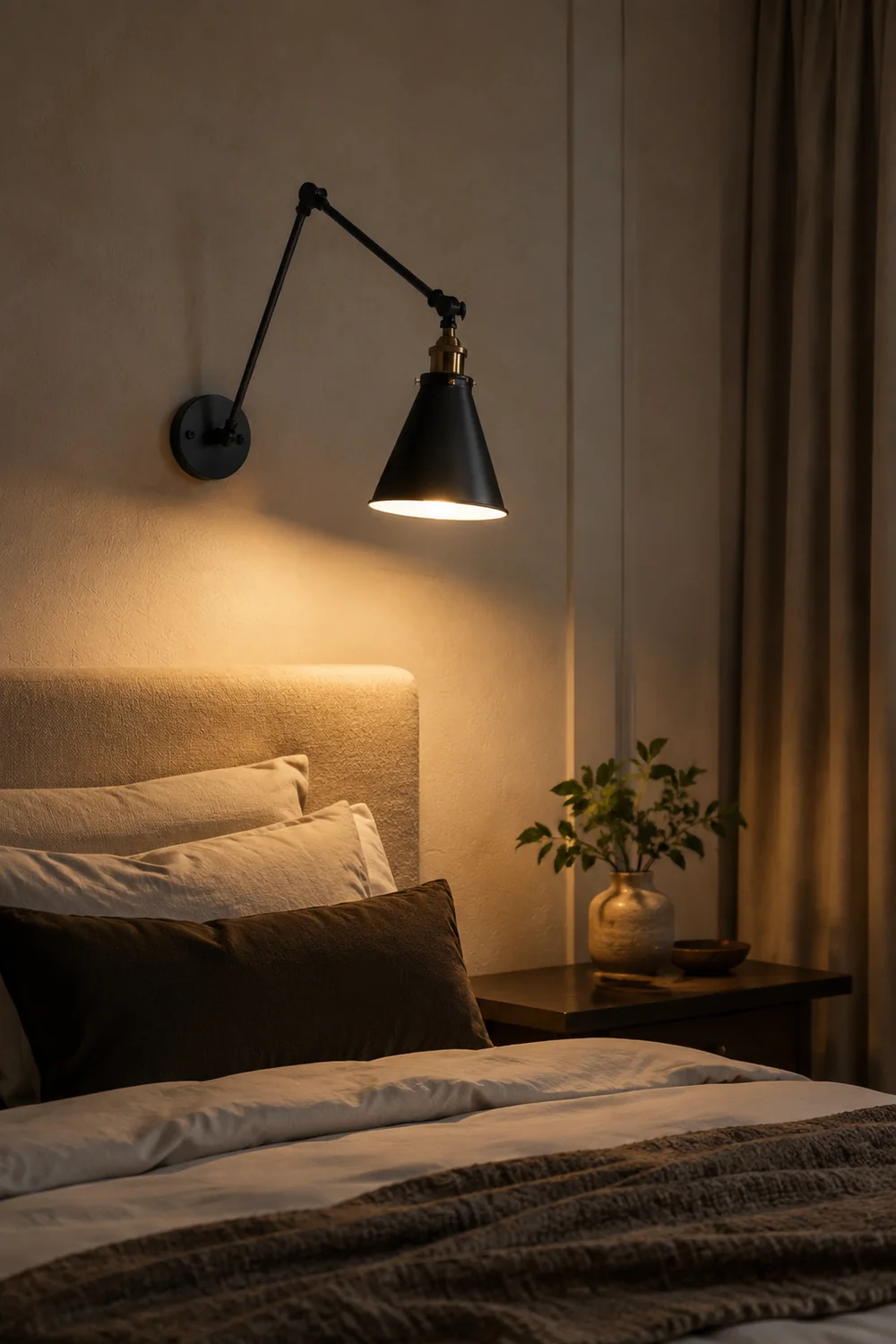 Brady Konische, verstellbare Wandleuchte, Metall - Lumpaz