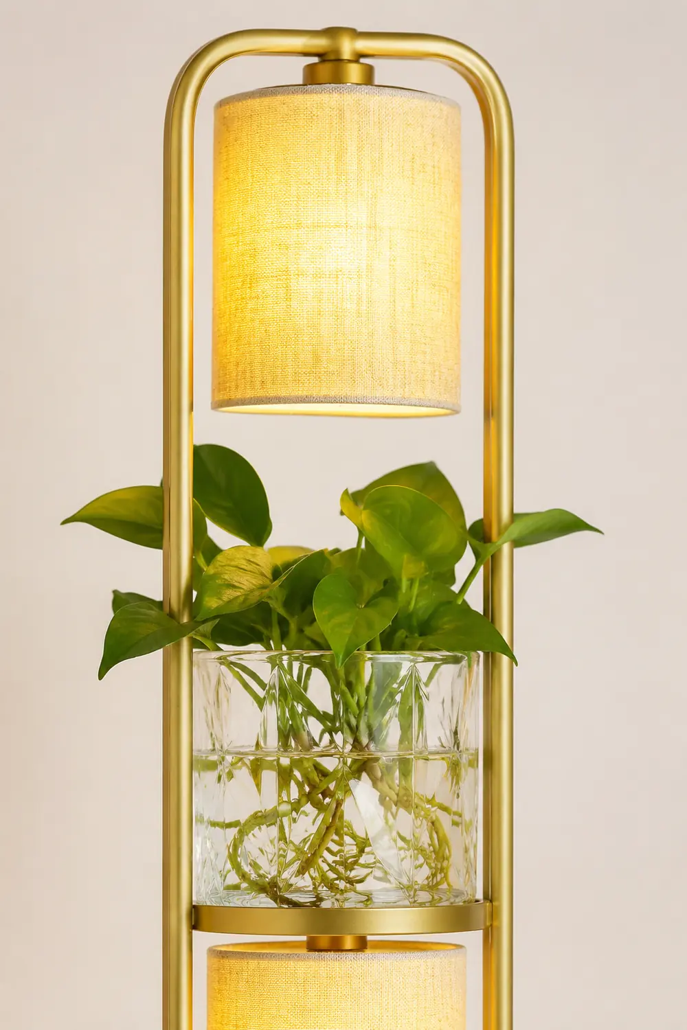 Eryn Zylinder Stehlampe Mit Blumentopf, 2-flammig, 125CM Lang - Lumpaz