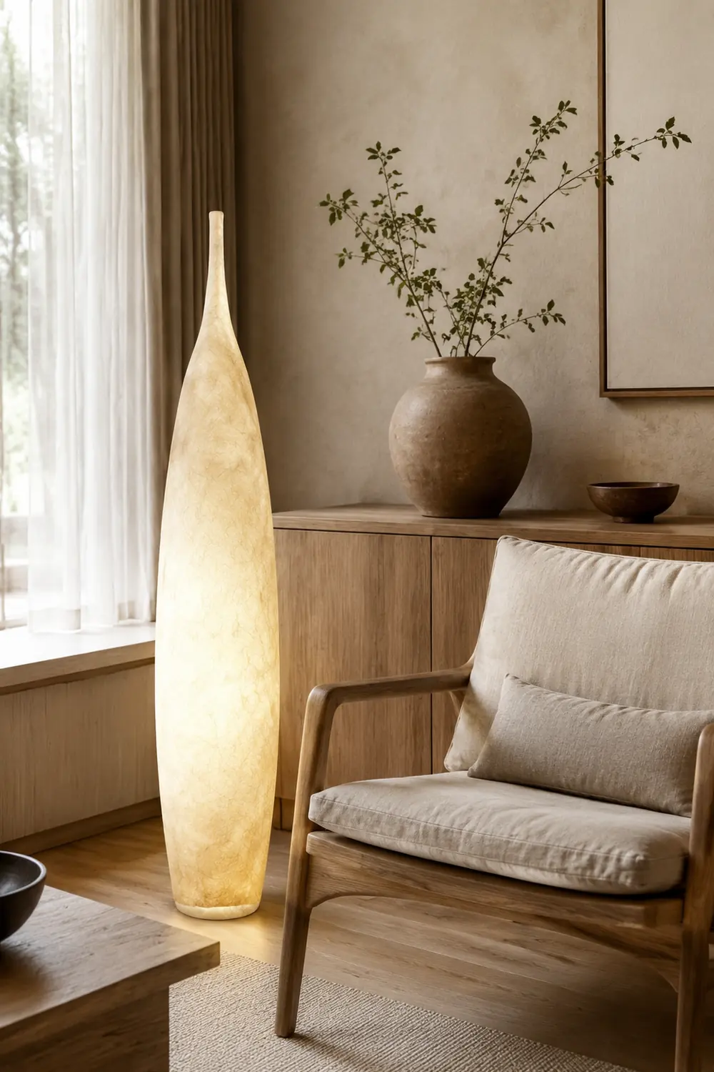 Byers Stehlampe, Harz, 4 Farben, 92/142CM Lang - Lumpaz