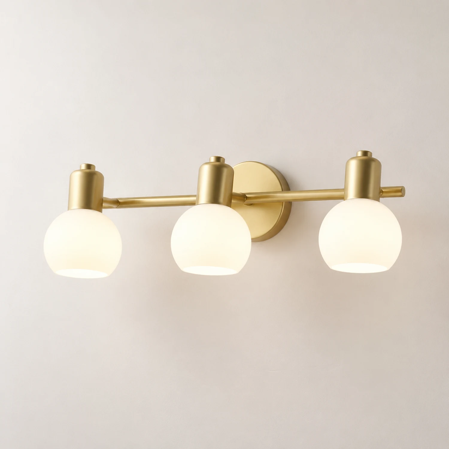 Valentina Gold Spiegelfront Waschtisch-Wandleuchte, 1/2/3-flammig - Lumpaz