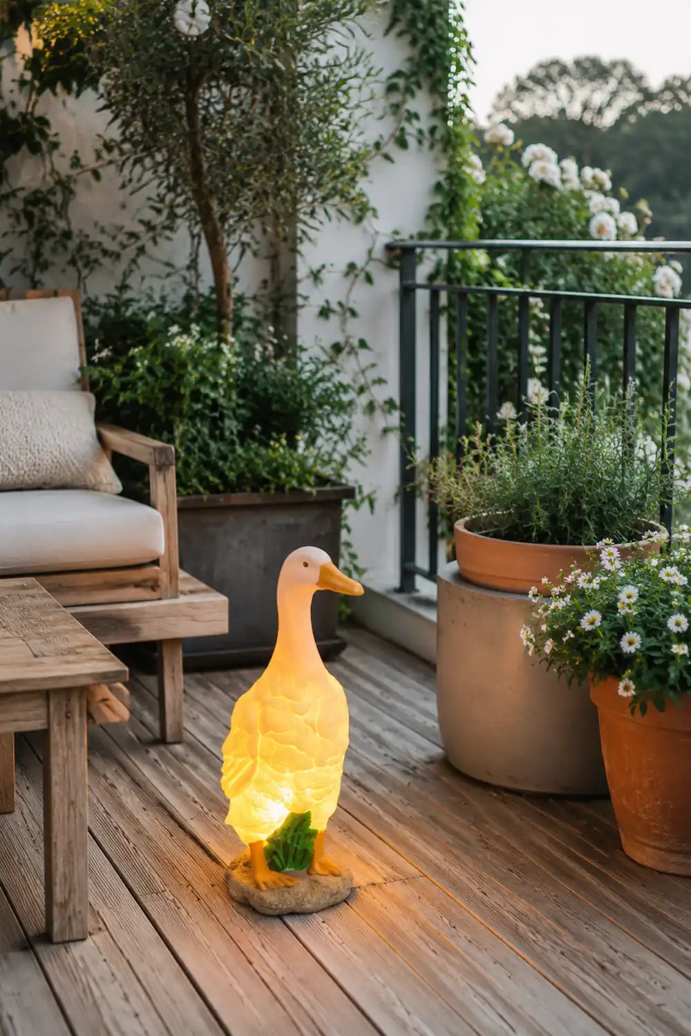Minori Gartendekoration Gansform, Solar, 3 Stile - Lumpaz