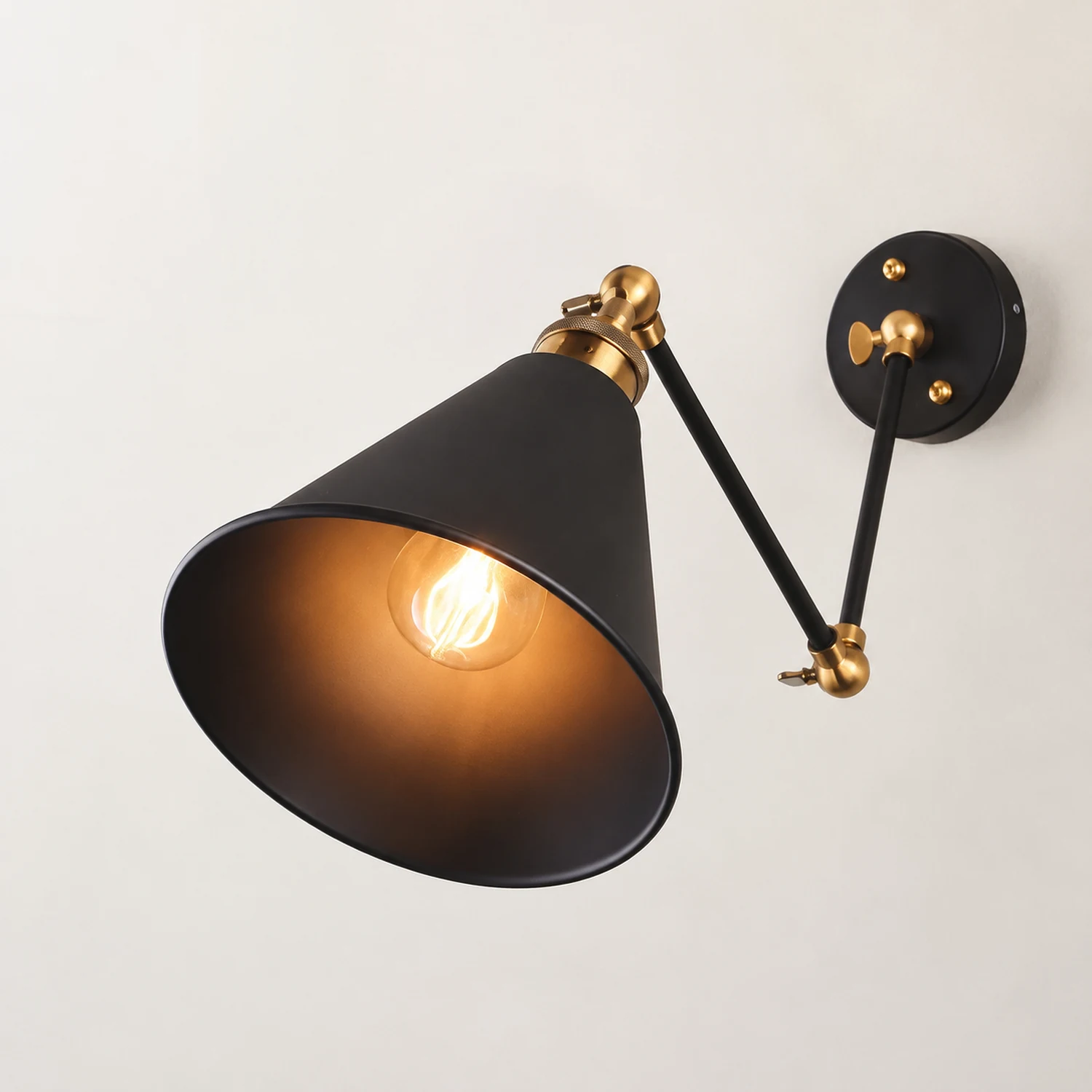 Alessio Verstellbare Retro-Wandleuchte, 2 Farben,  23CM Lang - Lumpaz