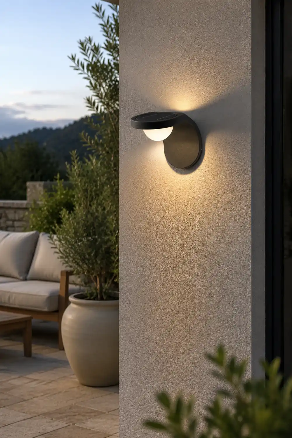 Orr Außenwandleuchte Bogen, Solar - Lumpaz