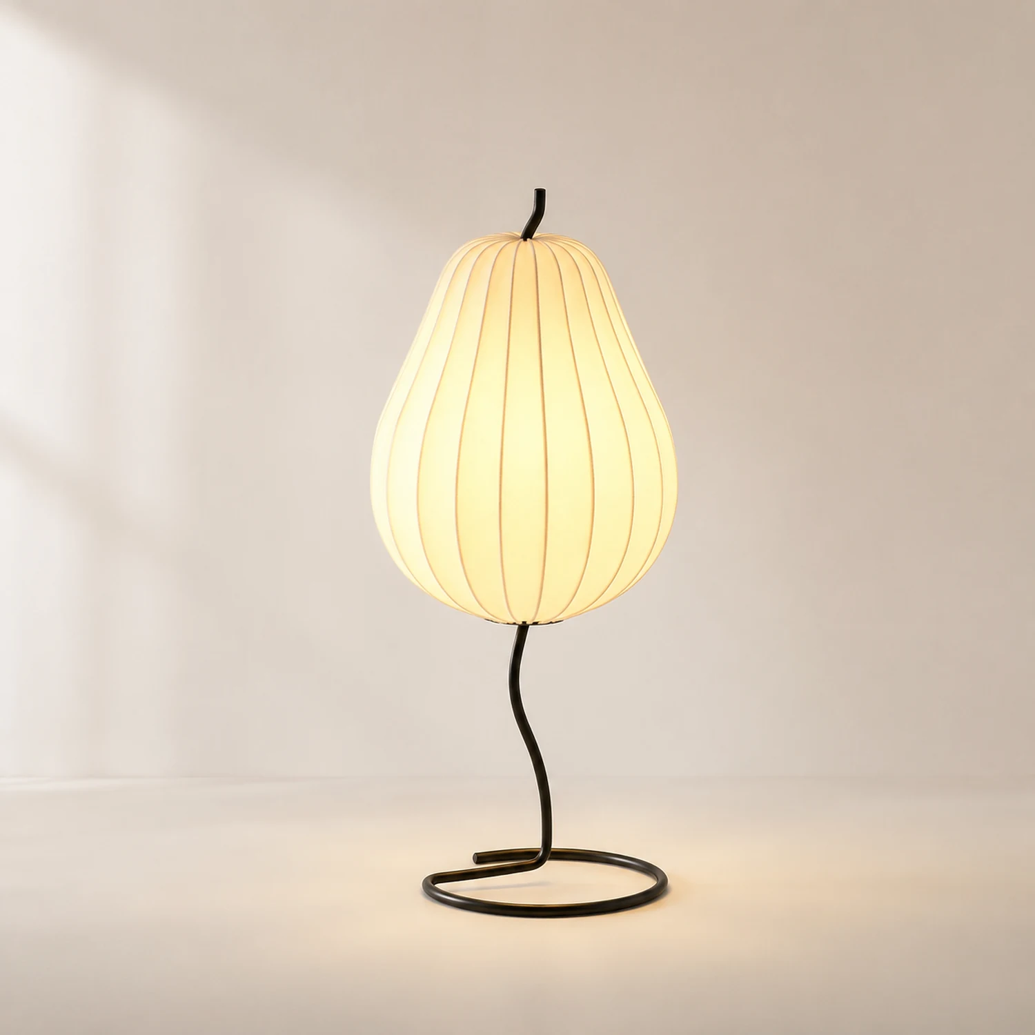 Renée Birnenförmig Stehleuchte, Künstlich Stoff & Metall, 90CM Lang - Lumpaz