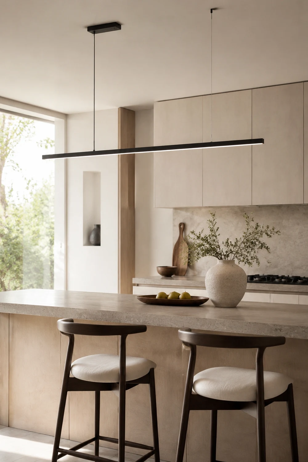 Edge Pendelleuchte Minimalistisch Linear, 2 Farben, 90CM/120CM Lang - Lumpaz