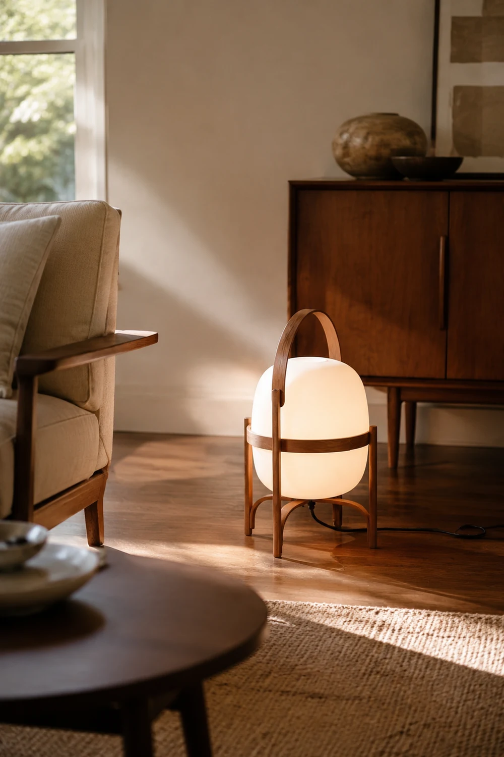Ozawa Stehleuchte, Holz, 52CM Lang - Lumpaz