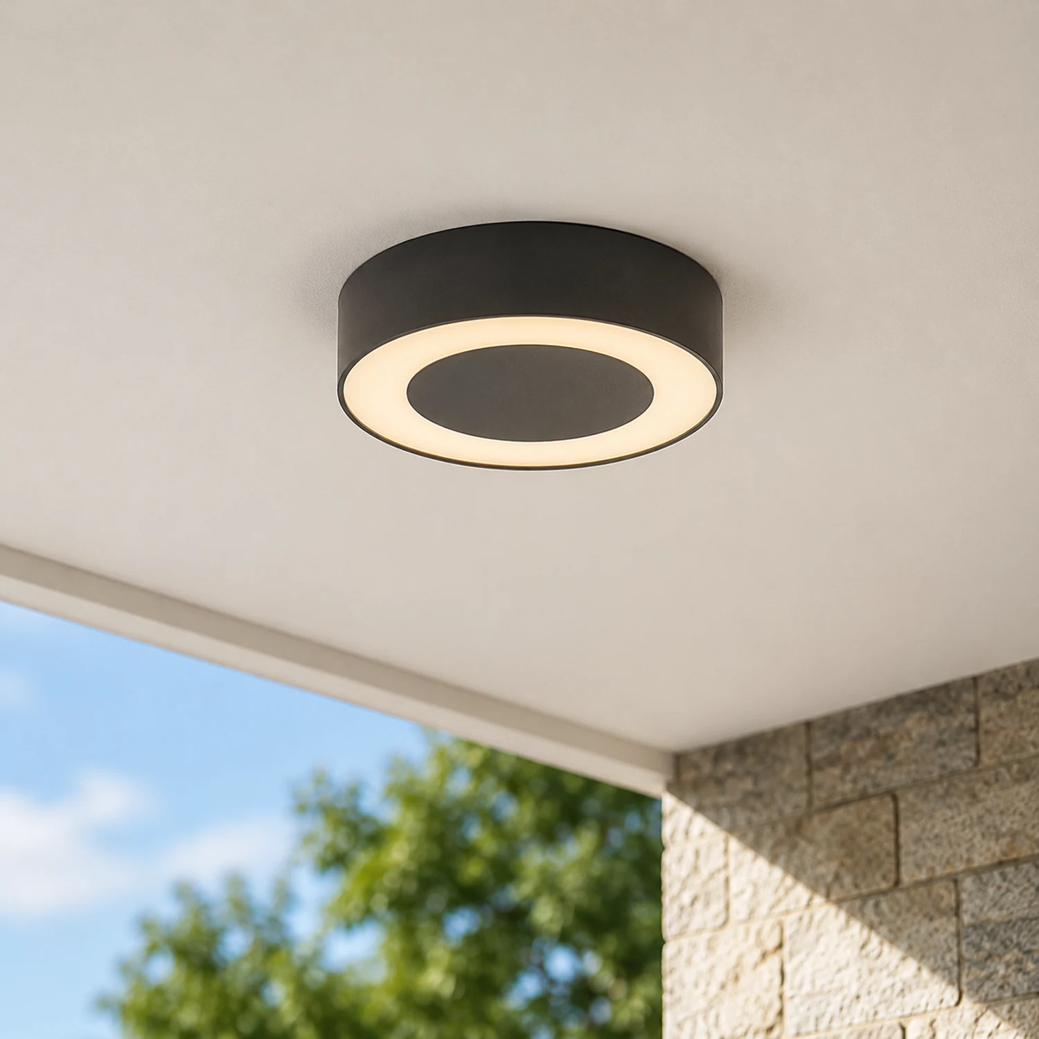 Orr Außendeckenleuchte Sonnenenergie, 3 Stile, ∅22/27CM - Lumpaz