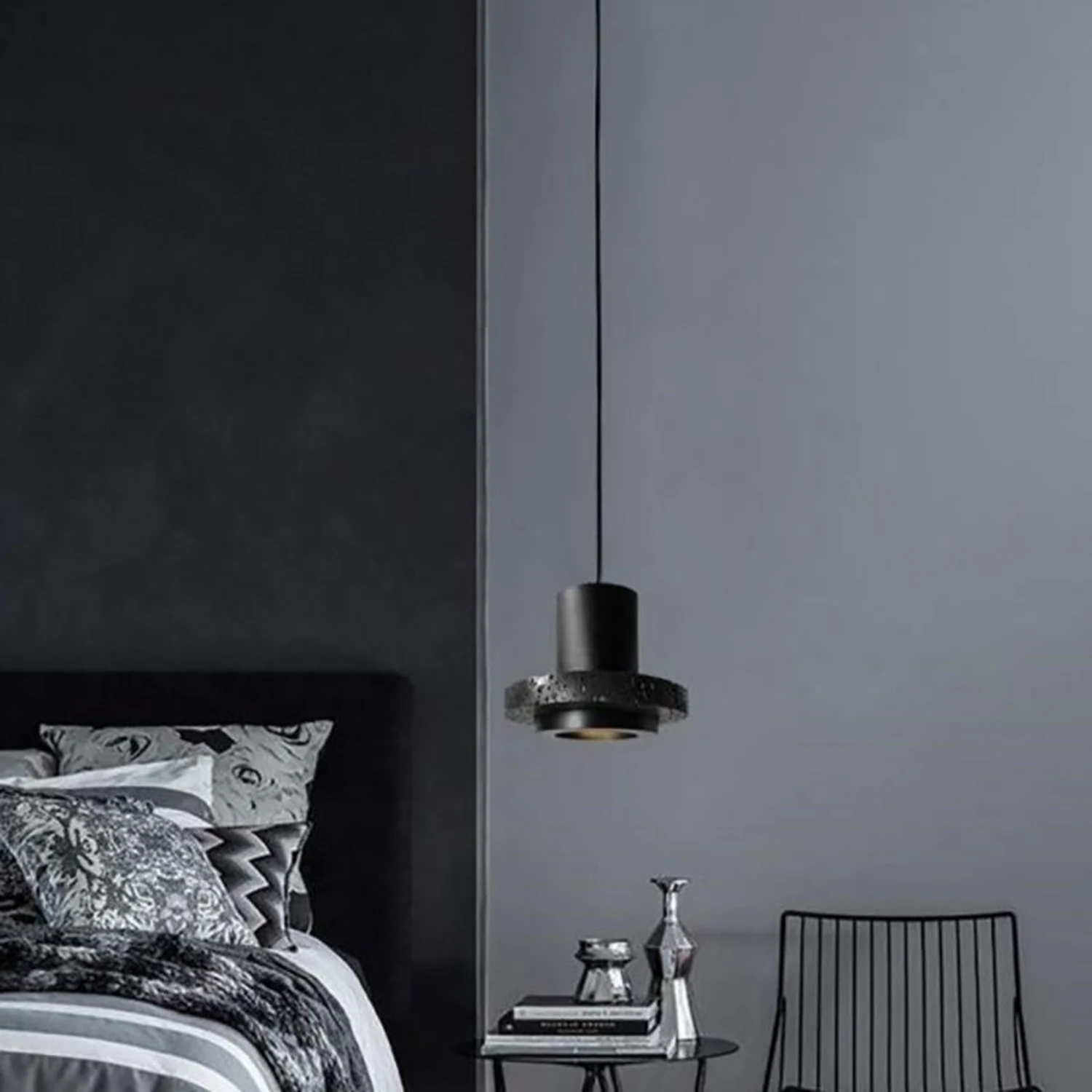 Zaid Pendelleuchte Schwarz, ∅18CM/28CM/33CM - Lumpaz