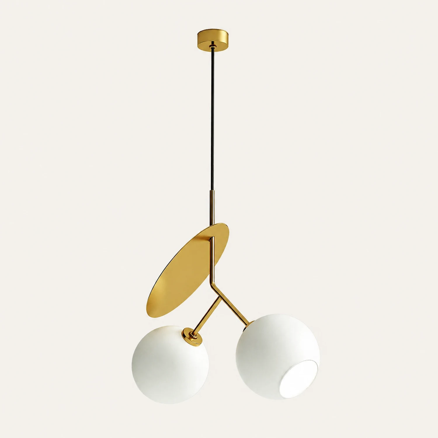 Valentina Kirsche Pendelleuchte, Metall & Glas, 3 Farben, ∅25/50CM - Lumpaz