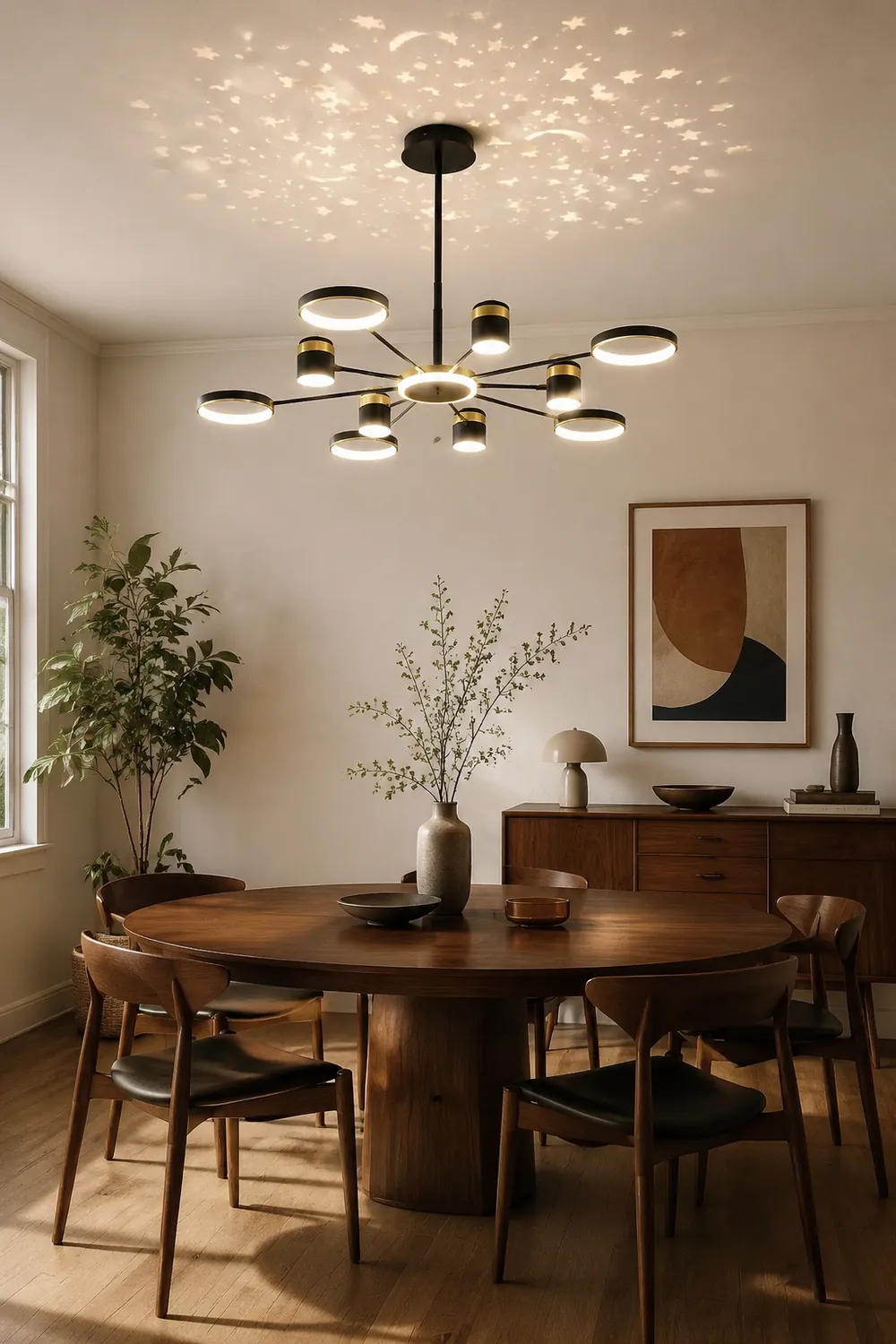 Moderner Kronleuchter Projektionslicht LED Sternenhimmel Lampe für Flur Schlafzimmer Wohnzimmer - Lumpaz