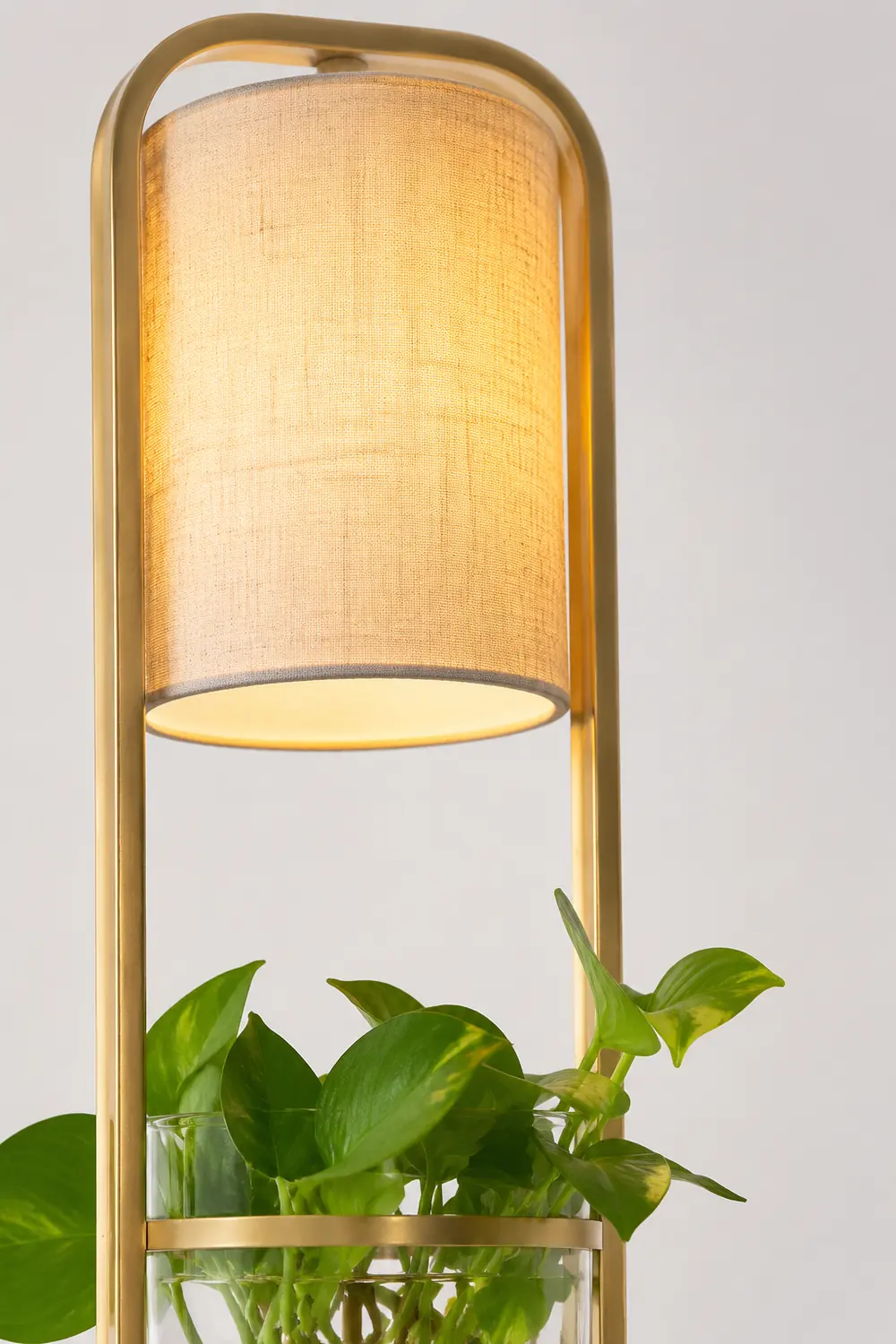 Eryn Zylinder Stehlampe Mit Blumentopf, 2-flammig, 125CM Lang - Lumpaz