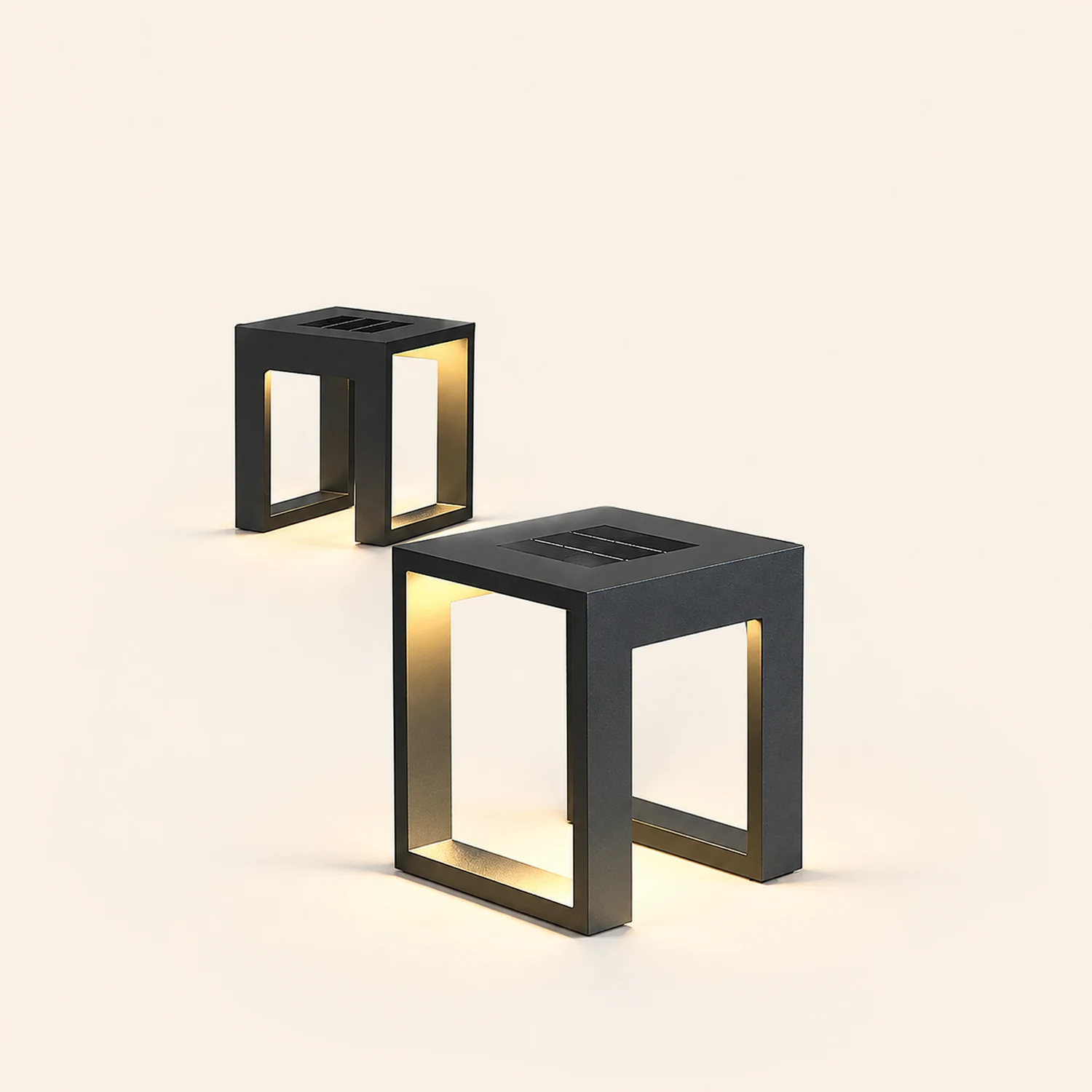 Orr Außenstehleuchte Rechteckig, Hohle, Höhe 40/50/60CM - Lumpaz