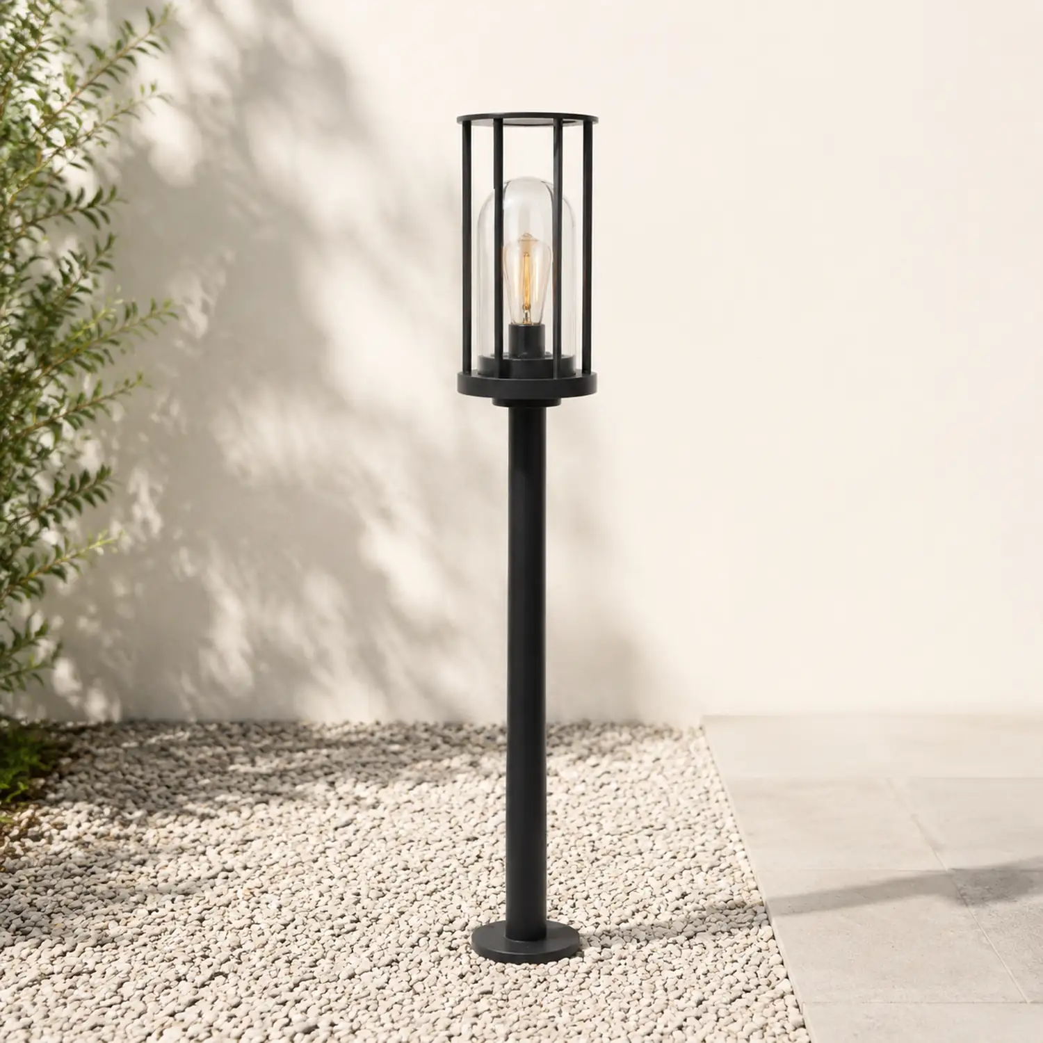 Pena Außen-Wegeleuchte Schwarz, Solar, 32/77CM Lang - Lumpaz