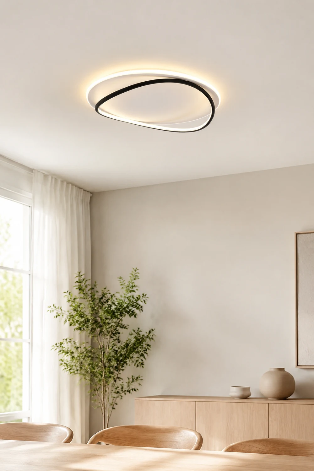 Quinn Deckenleuchte,Duo-Ring, 2 Farben, ∅41CM/50CM - Lumpaz