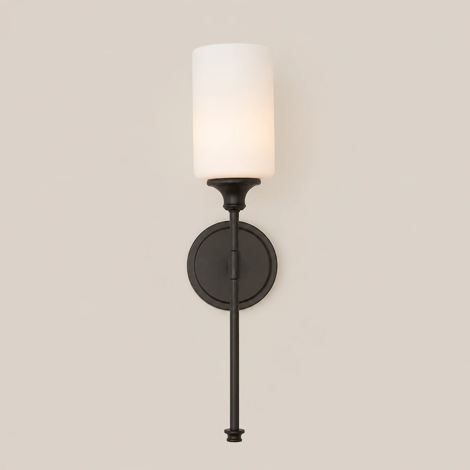 Leigh Milchglas-Spiegelfront Wandleuchte, 2 Farben, 50CM Lang - Lumpaz