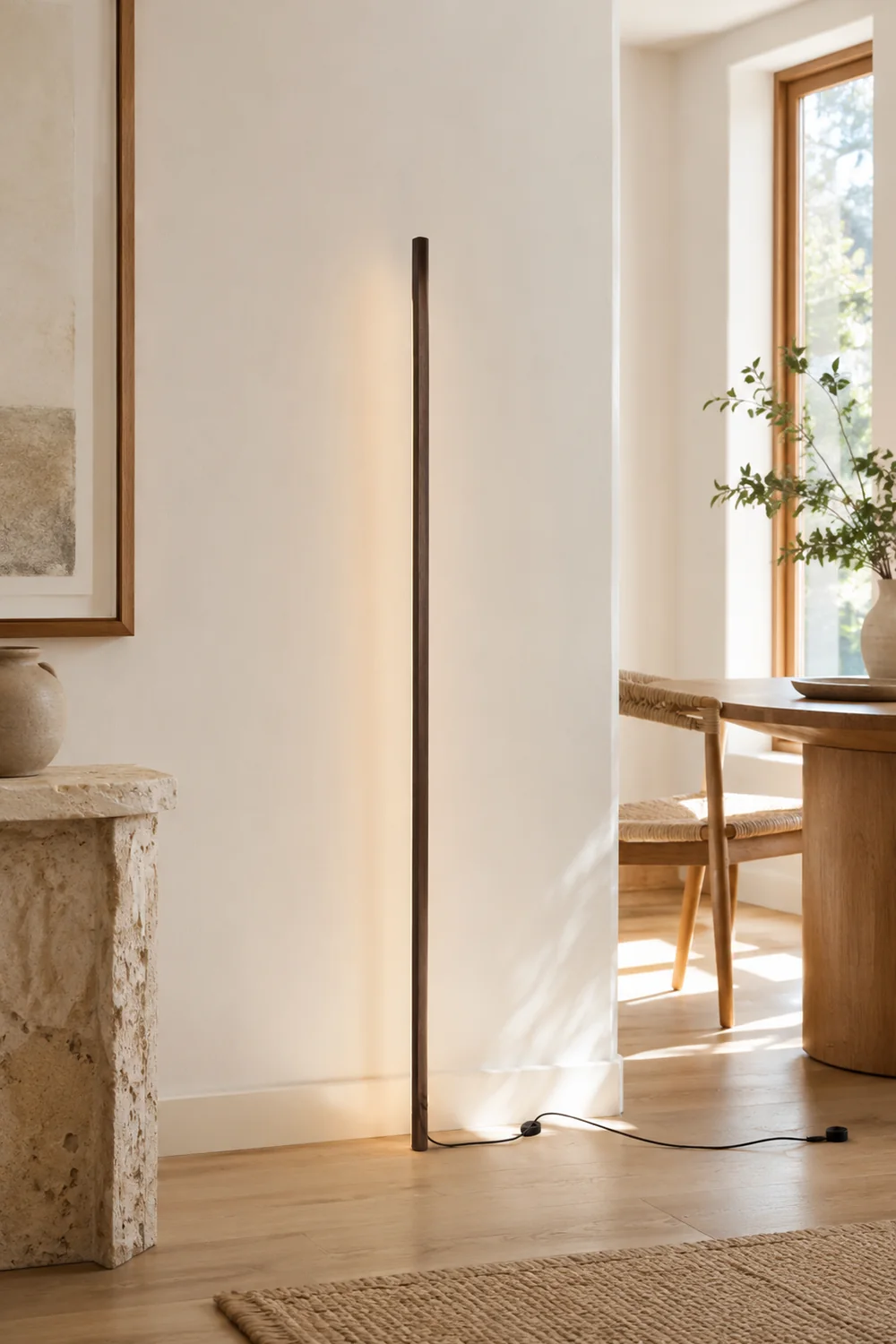 Ozawa Lineare Stehlampe, Holz & Acryl, 3 Farben, 119CM Lang - Lumpaz