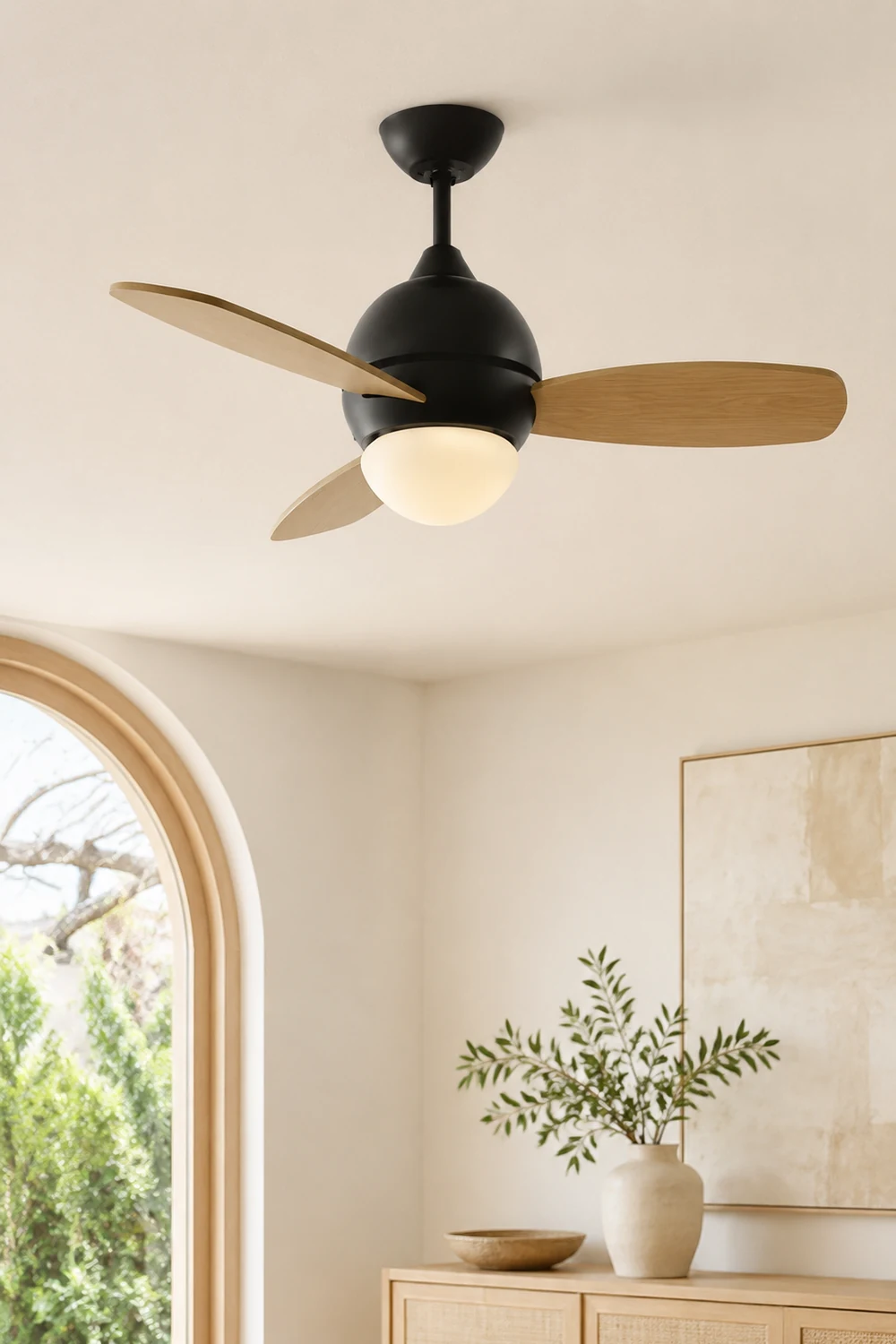 Morandi Bunte 3-Blatt-Deckenventilator mit Beleuchtung, 6 Farbe, ∅92CM - Lumpaz