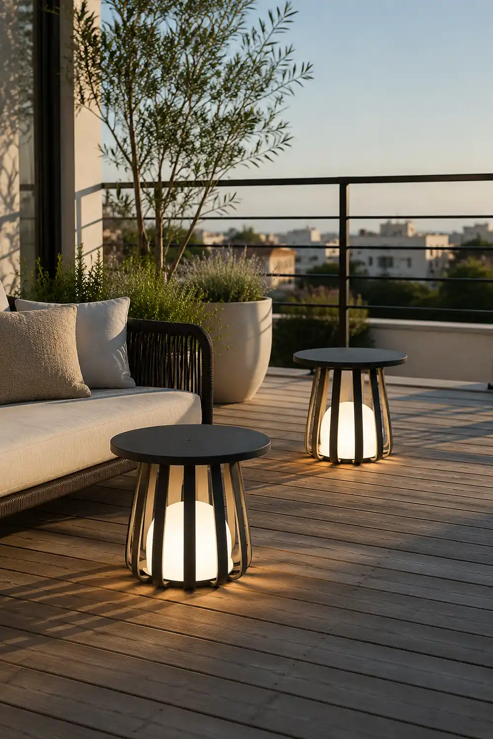 Orr Außenstehleuchte /mit Tisch, Solar, 2 Stile, Höhe 45/55CM - Lumpaz