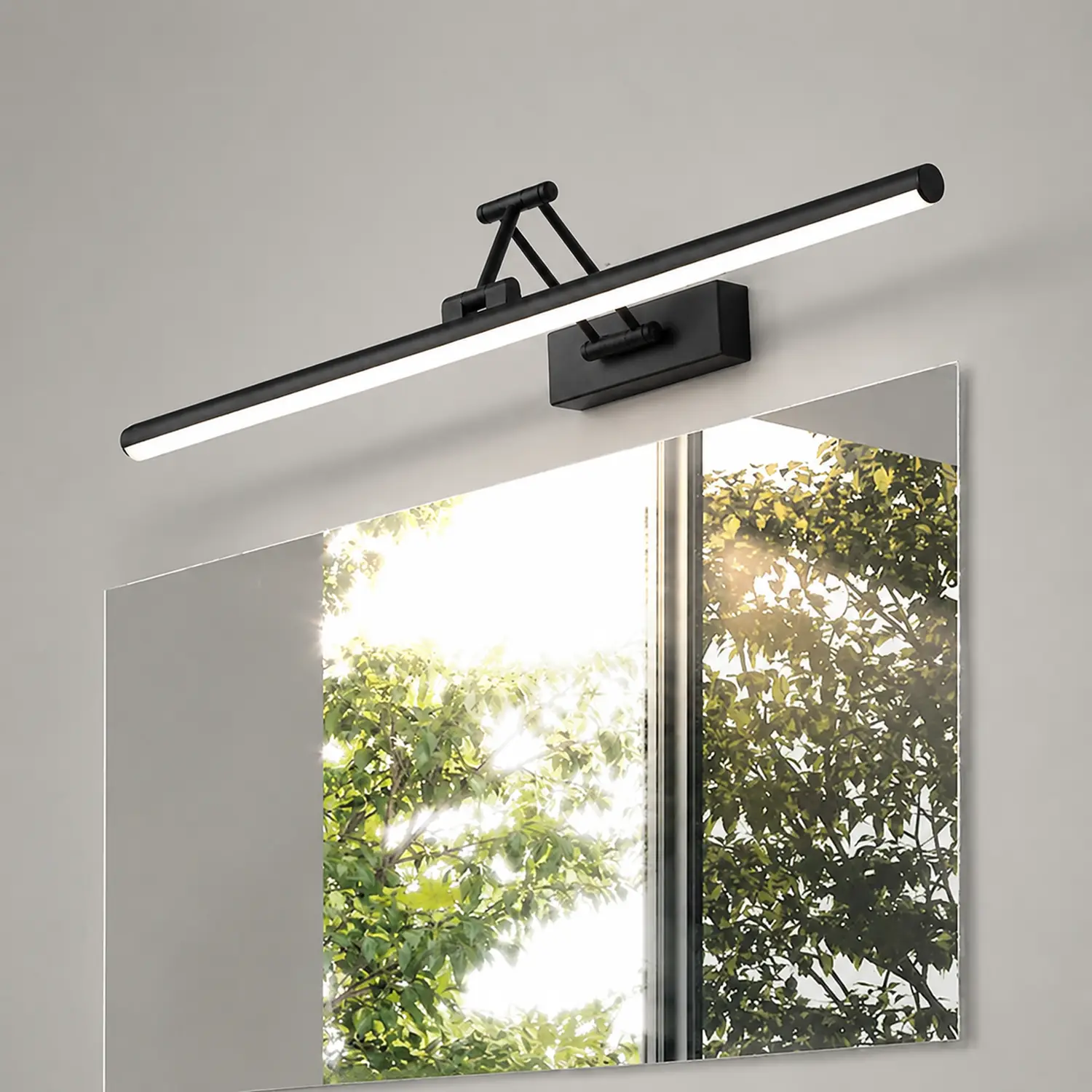 Edge Spiegelfront Waschtisch-Wandleuchte, Metall, 40/50/60/80/100CM Lang - Lumpaz