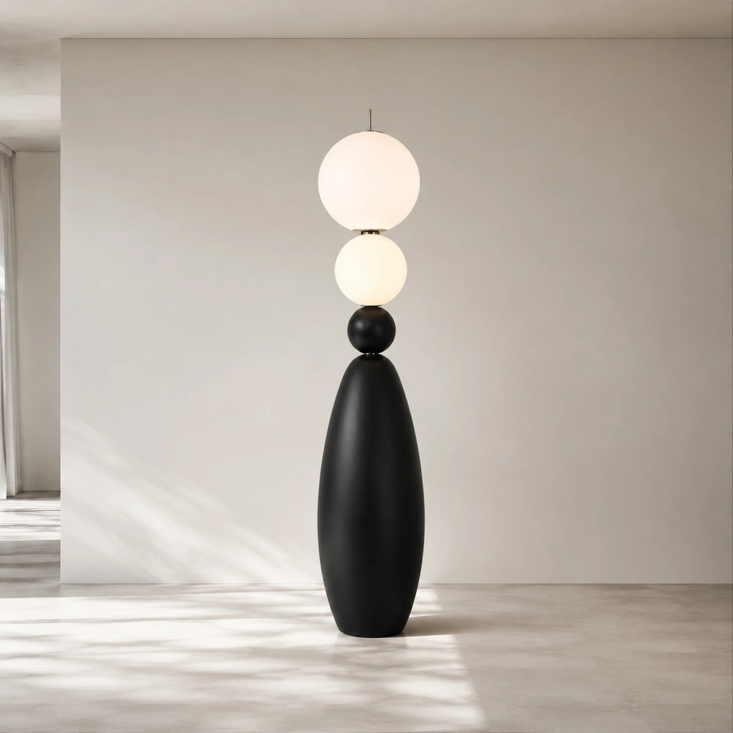 Valentina Schwarz & Weiß Stehleuchte, ∅30/36CM Lang - Lumpaz