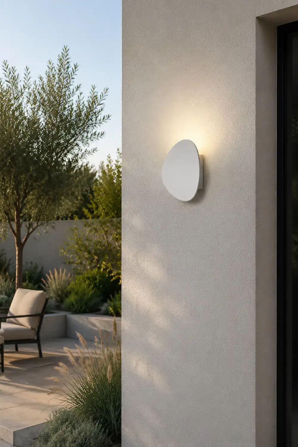 Orr Außenwandleuchte Kieselsteinförmig, 2 Farben, 18CM Lang - Lumpaz