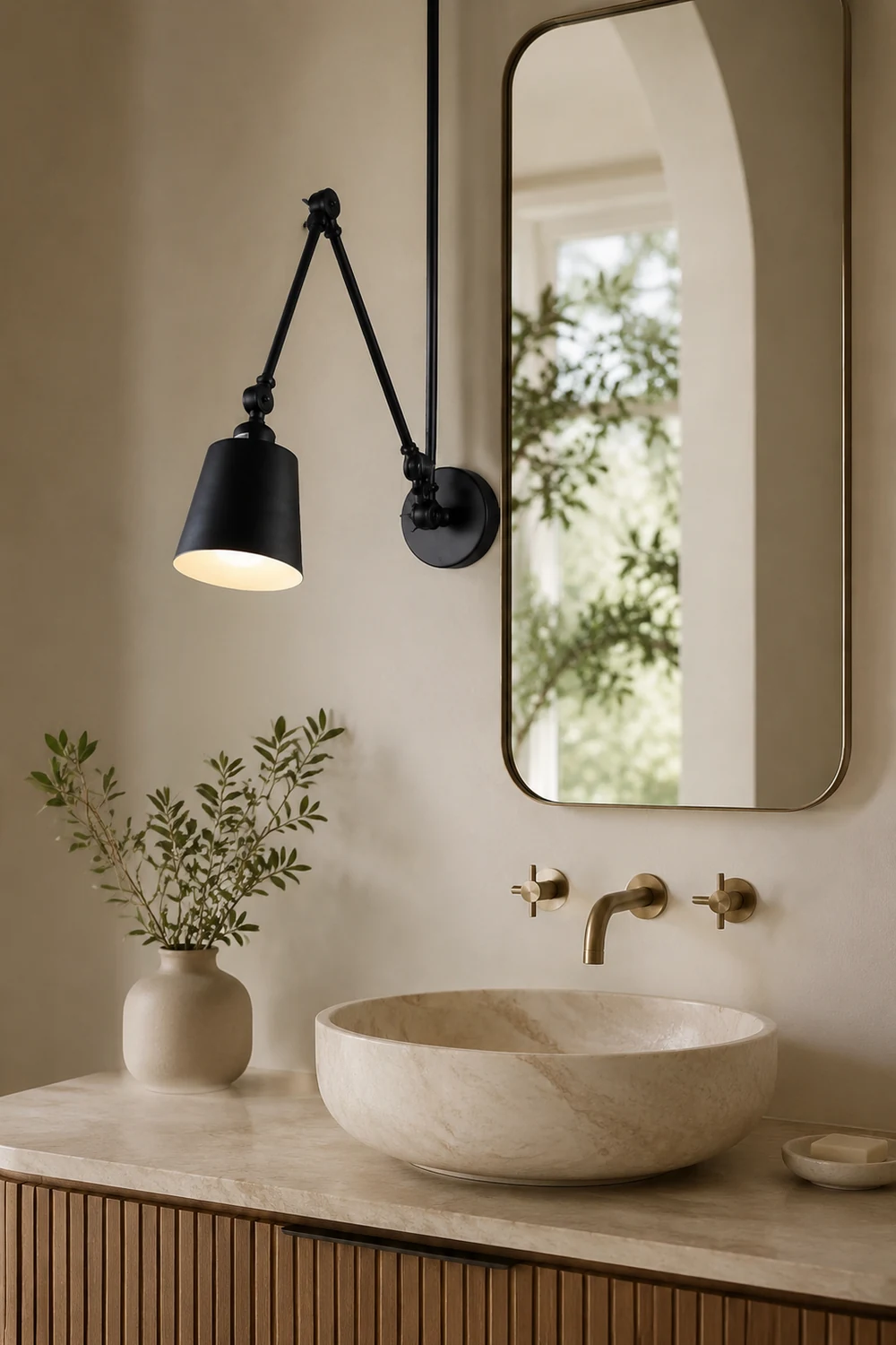 Brady Verstellbare Wandleuchte, Metall, 2 Farben, 36CM Lang - Lumpaz